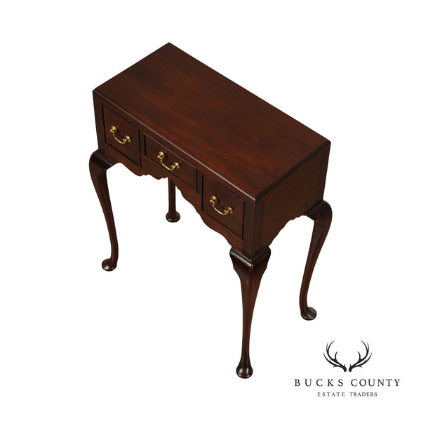 Madison Square Queen Anne Style Narrow Mahogany Console
