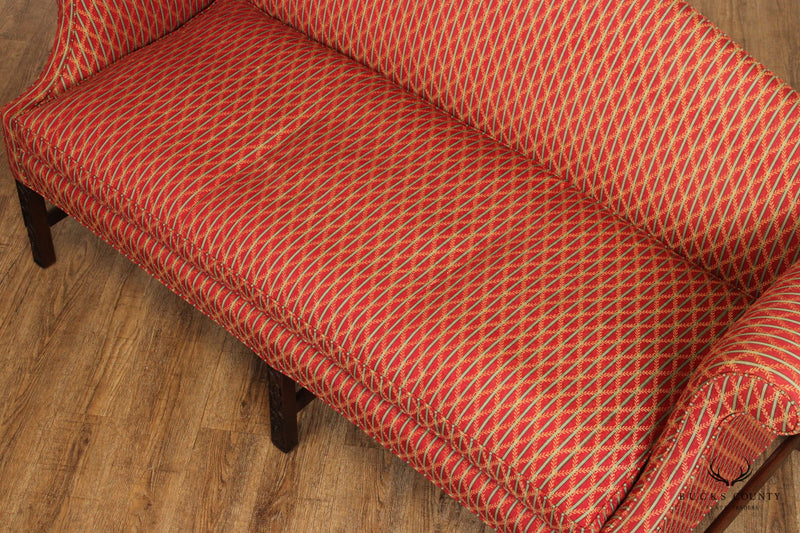 Kittinger Colonial Williamsburg Chippendale Style Mahogany Camelback Sofa