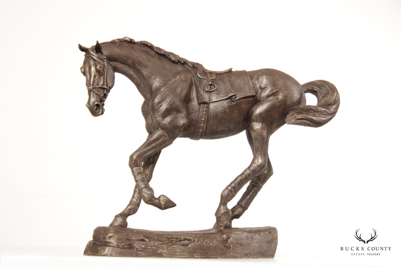 Elizabeth Ritter 'Running Thoroughbred' Bronzed Horse Sculpture