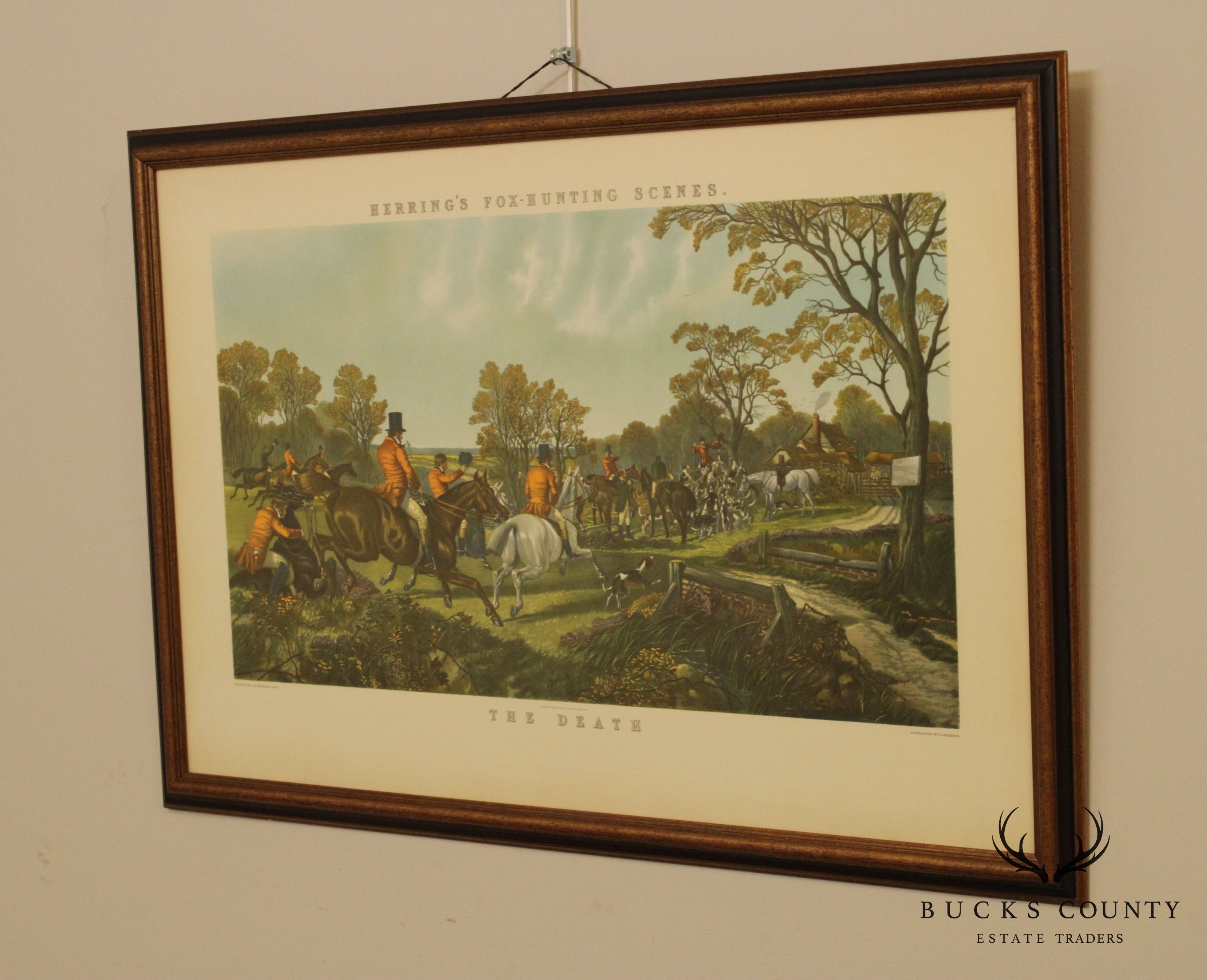 Herring's Fox Hunting Scenes Vintage Framed Print 'The Death'