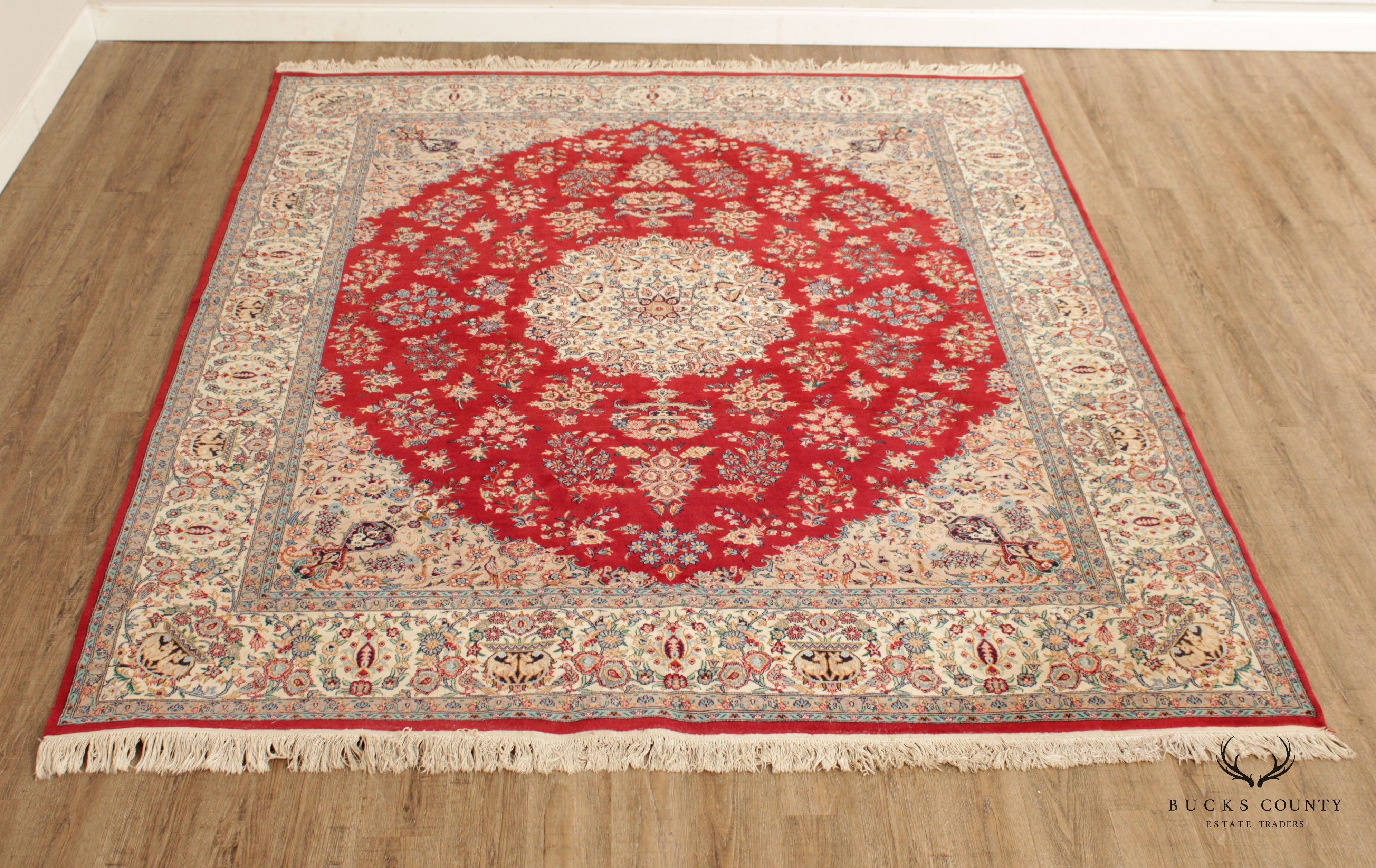 Perisan Hand Knotted Wool 10 5 x 8 3 Area Rug