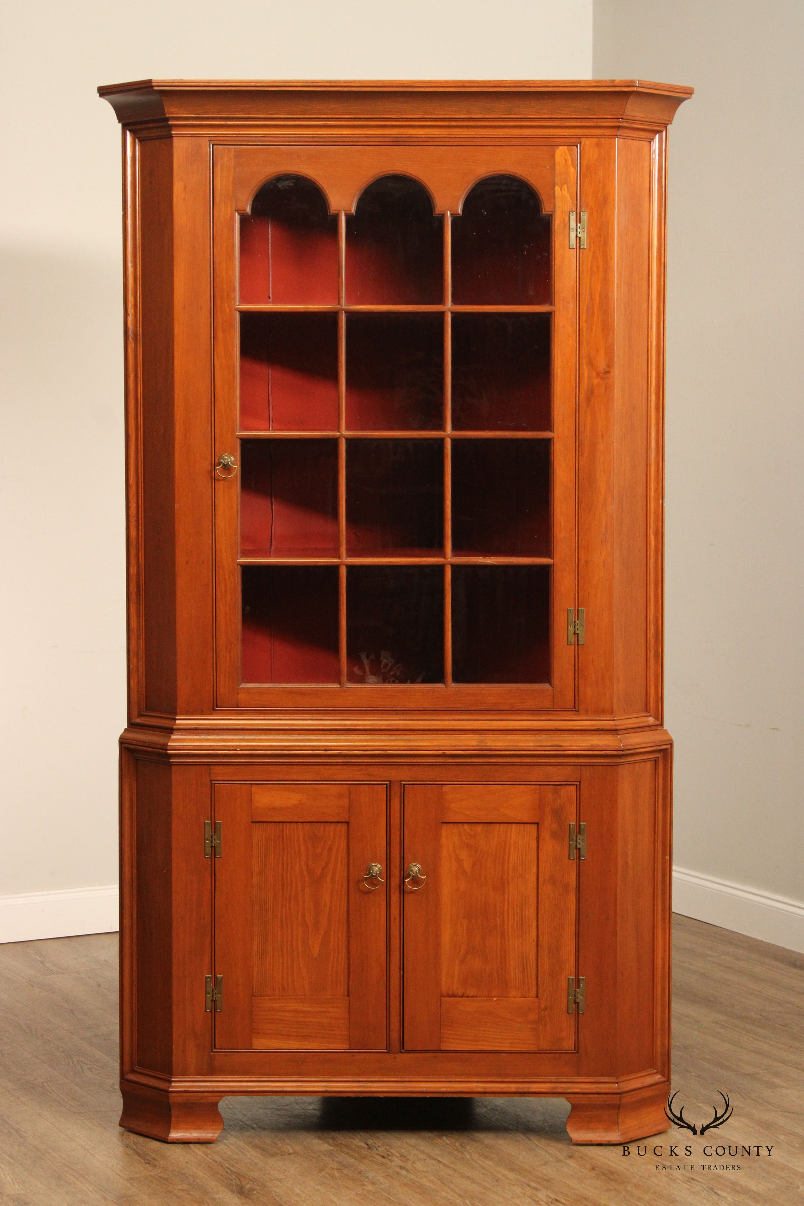 Wayne Kramer Farmhouse Style Two-Piece Corner Cabinet