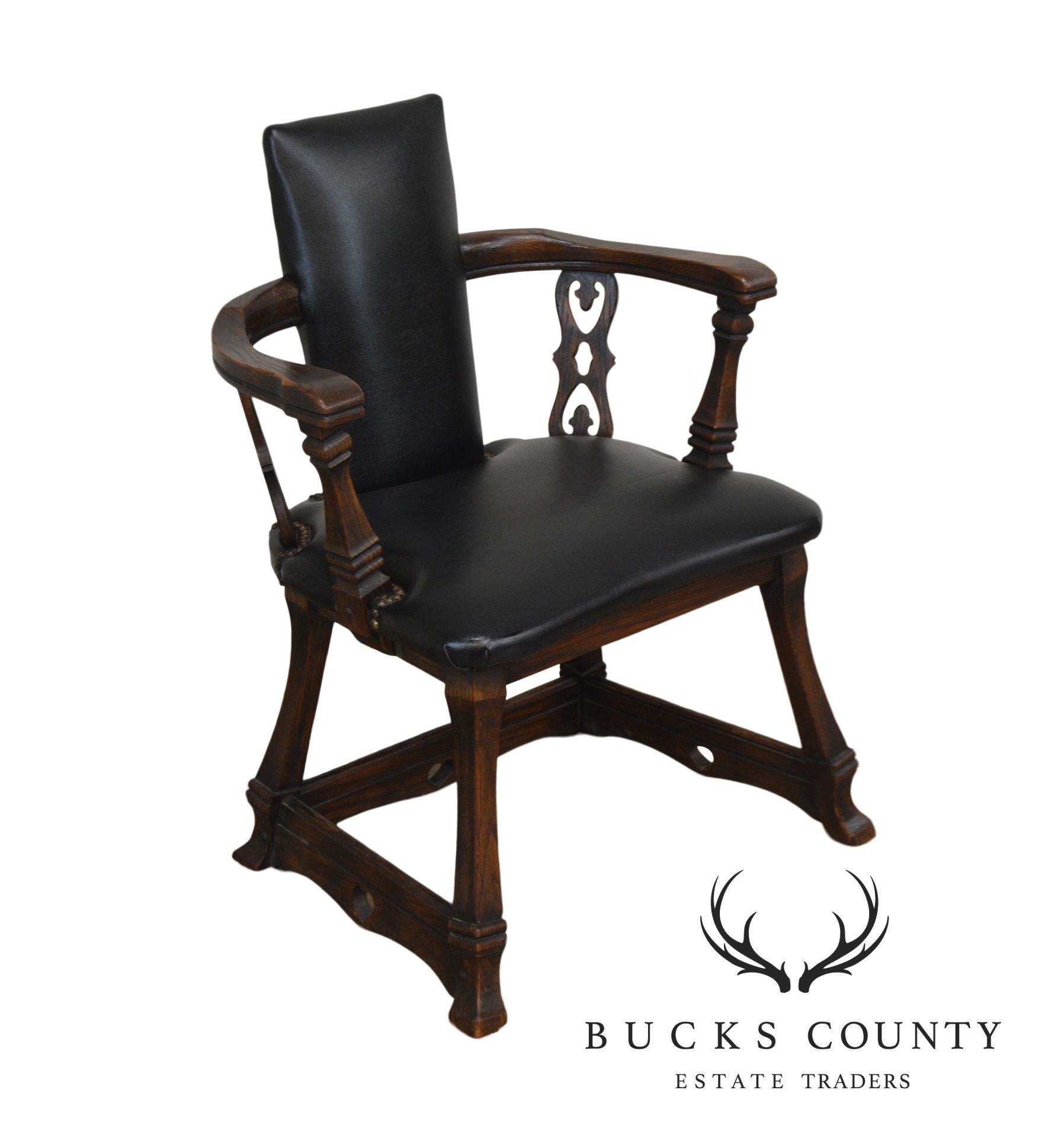 Romweber Viking Oak Vintage Captains Armchair