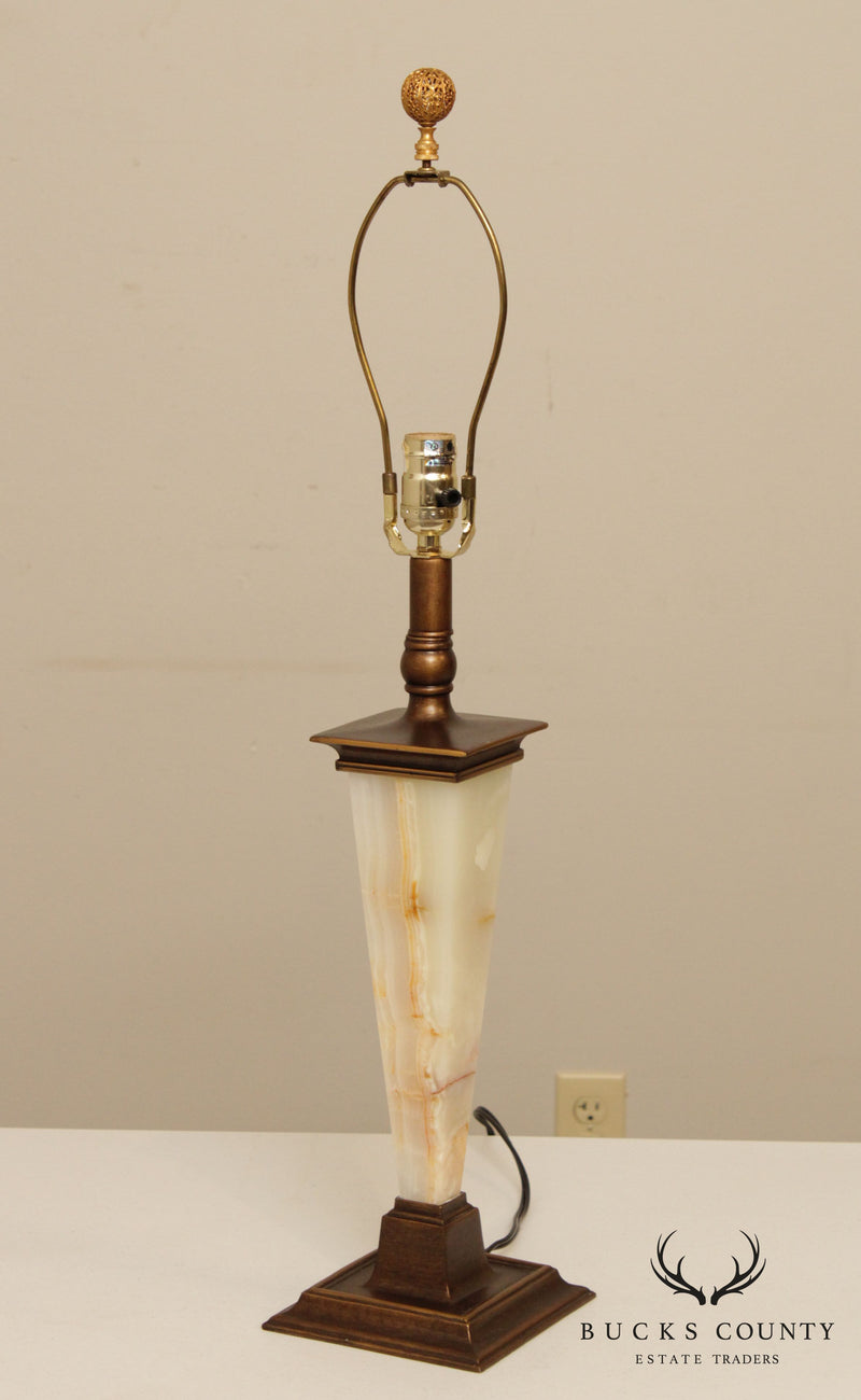 Art Deco Style Onyx Table Lamp