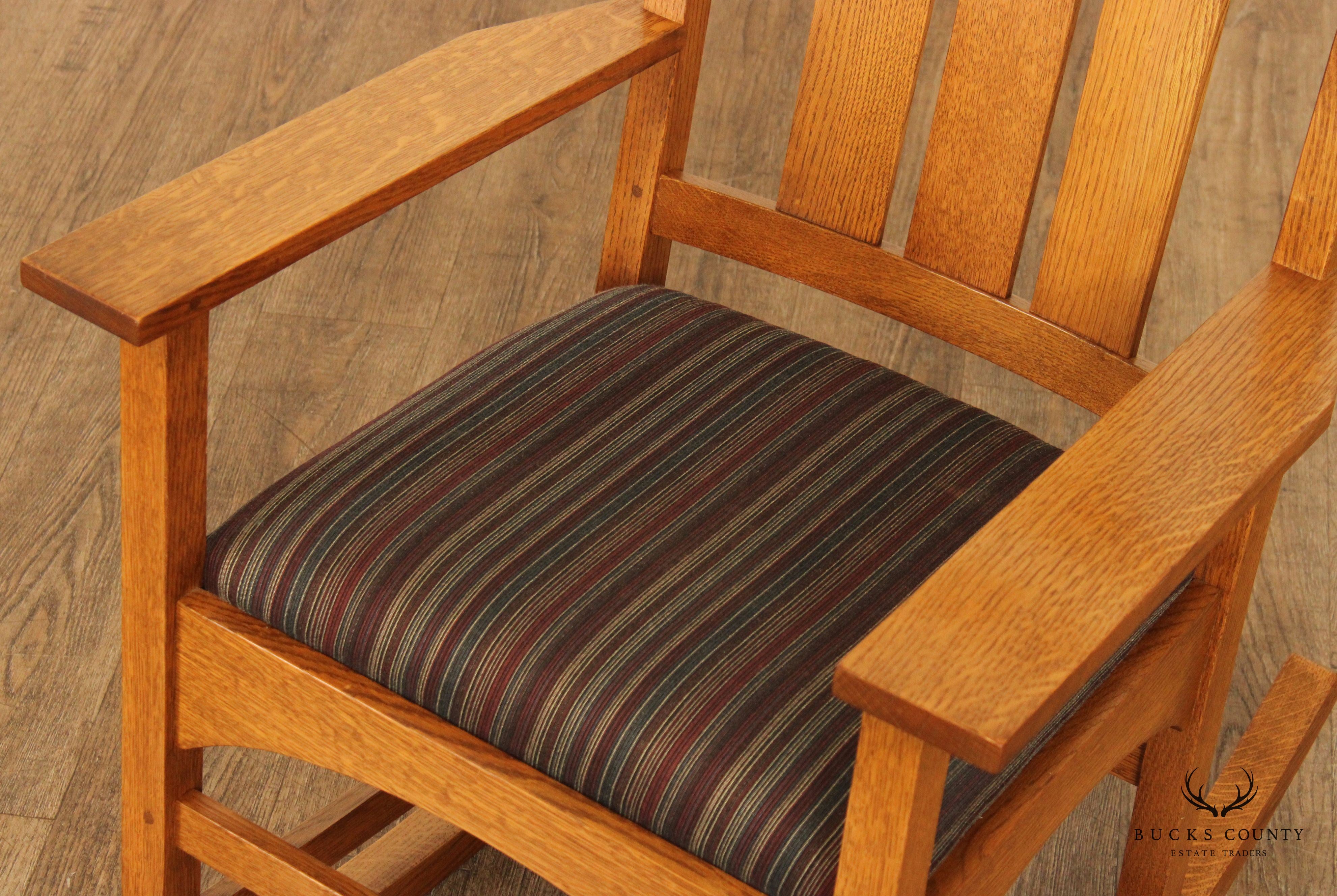 Stickley Mission Collection Harvey Ellis Oak Rocking Chair