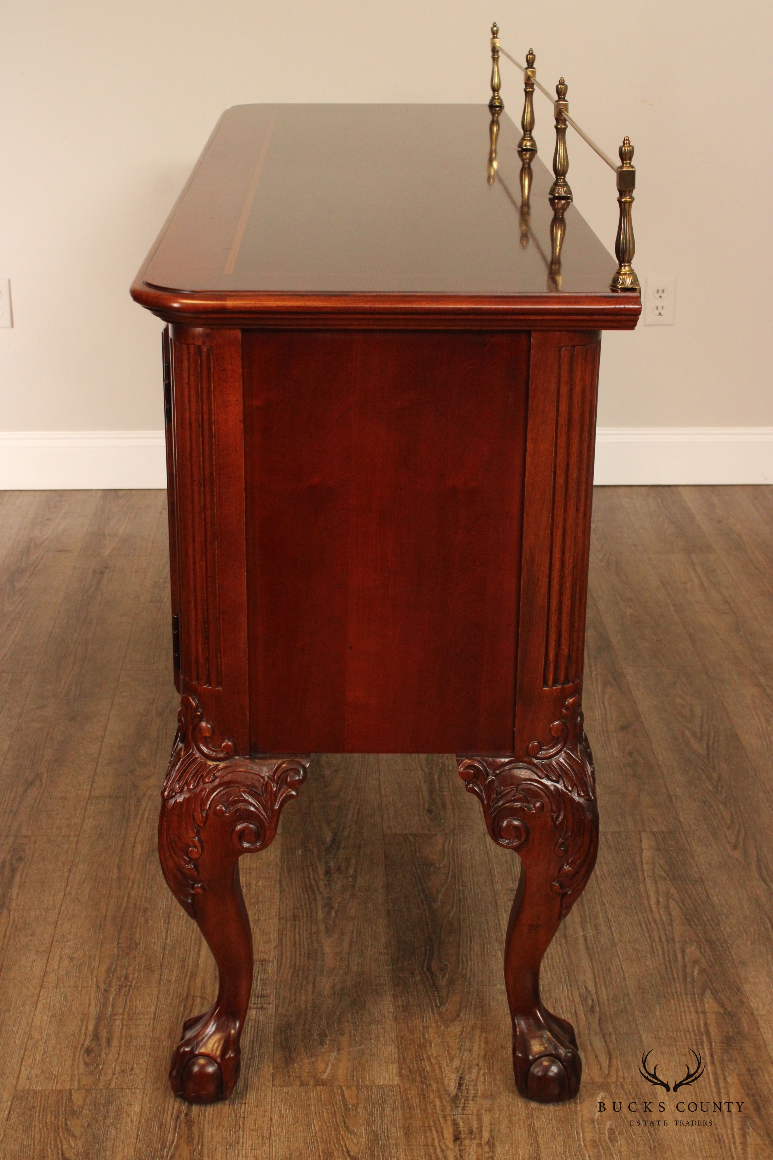 Stanley Furniture Chippendale Style Mahogany Sideboard