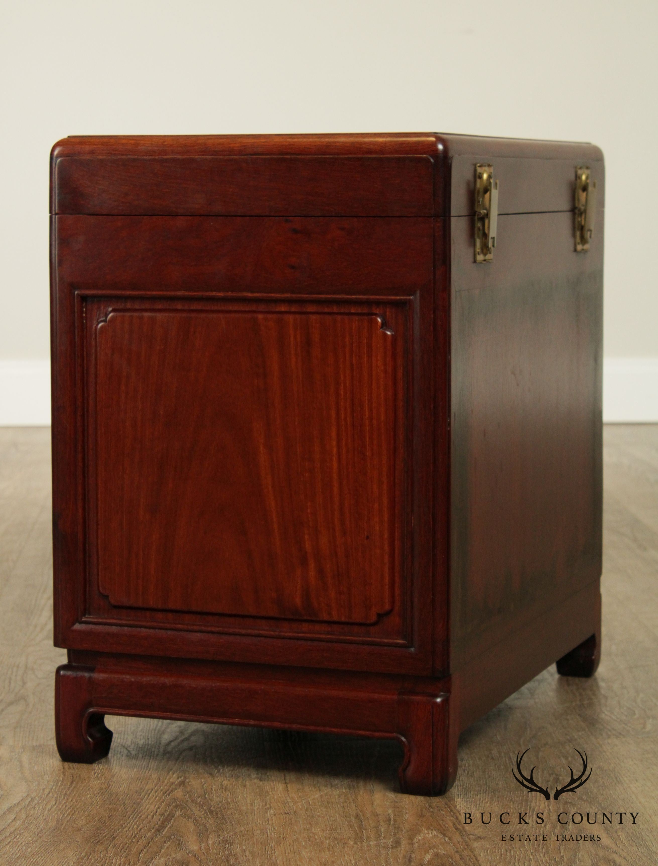 Chinese Rosewood Vintage Jewelry Chest