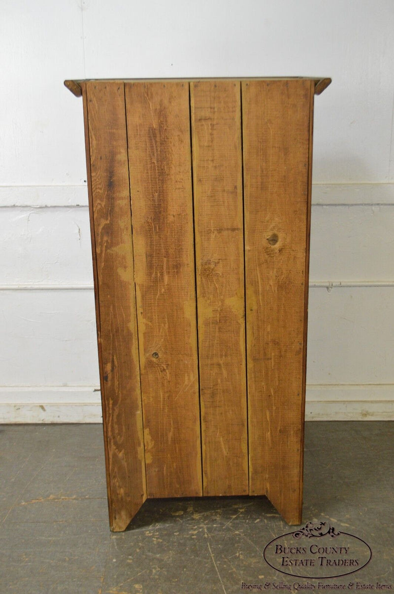 Antique 19th Century Berks County Poplar 2-Door Childs Wardrobe Cabinet