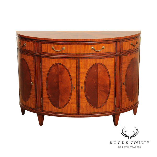 Ethan Allen Townhouse Collection 'Regan' Inlaid Mahogany Demilune Console