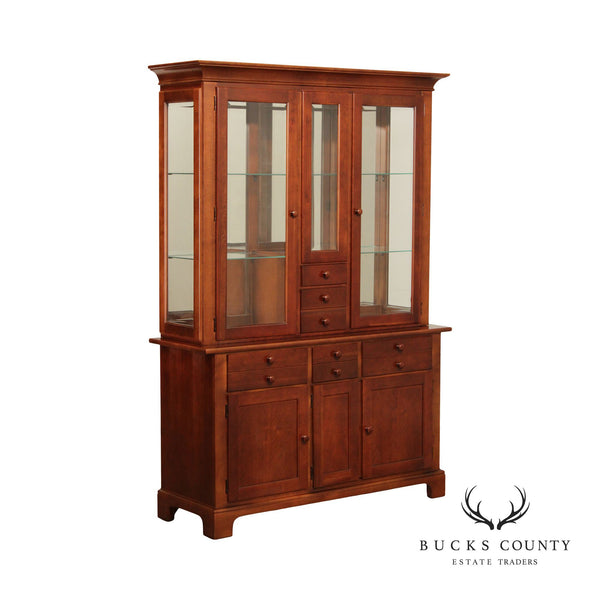 Stanley Traditional Shaker Style Maple China Cabinet