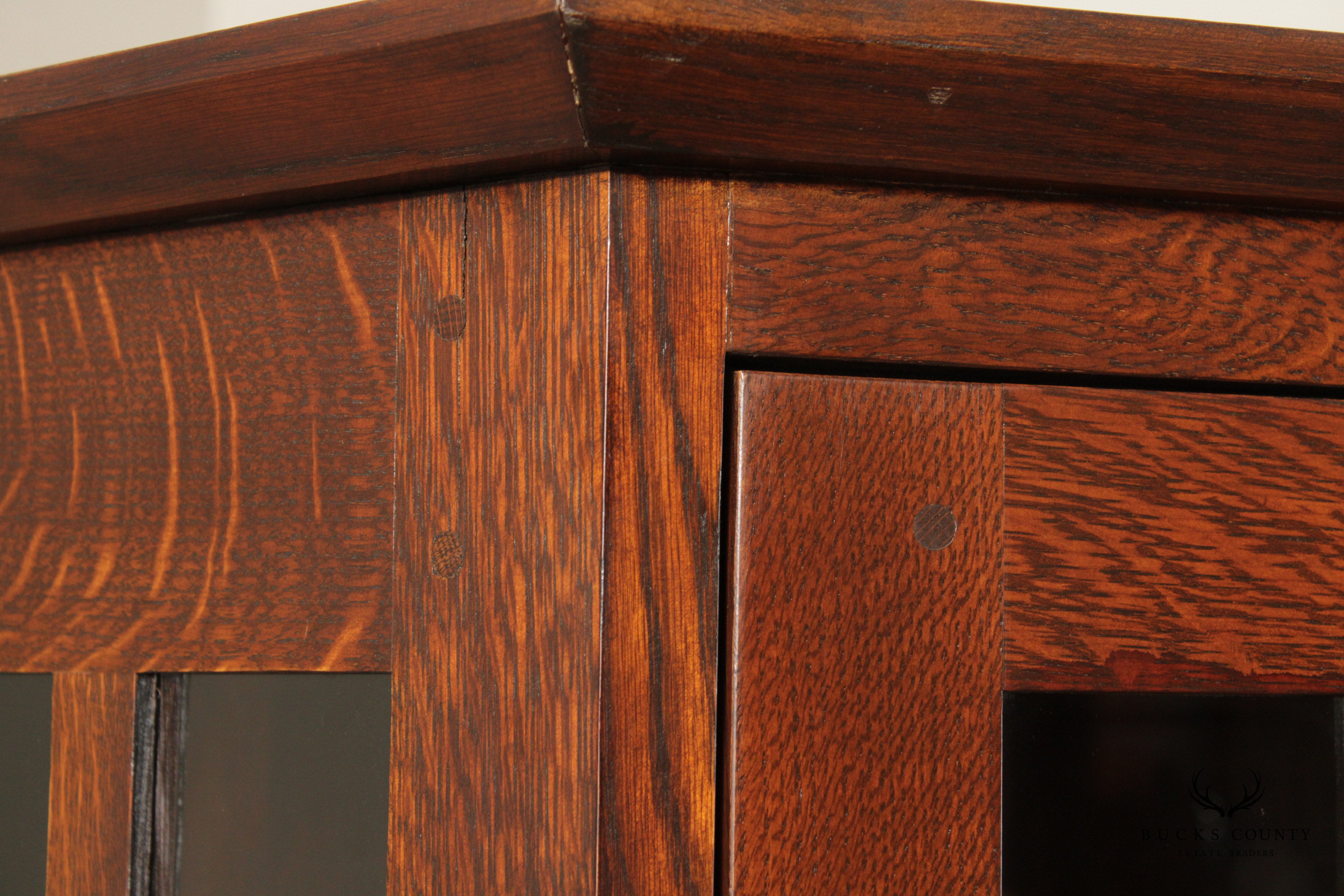 Stickley Mission Collection Oak Angled Corner Cabinet