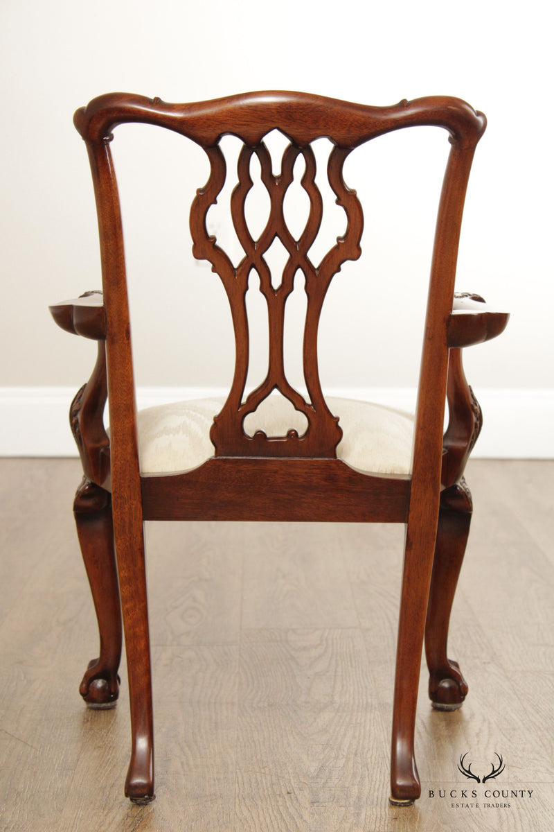 Chippendale Style Carved Mahogany Children's or Doll Side Chair By Hickory