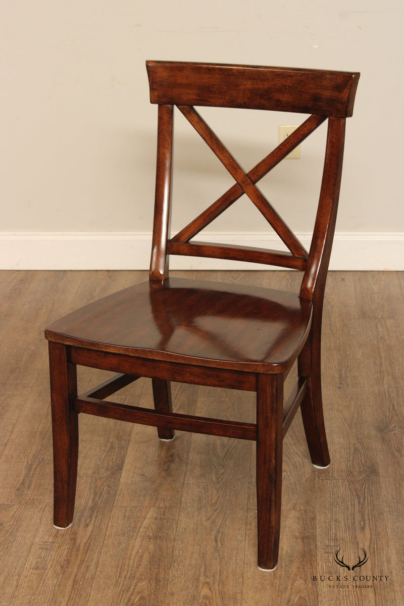 Pottery Barn Set of Eight X Back 'Aaron' Dining Chairs