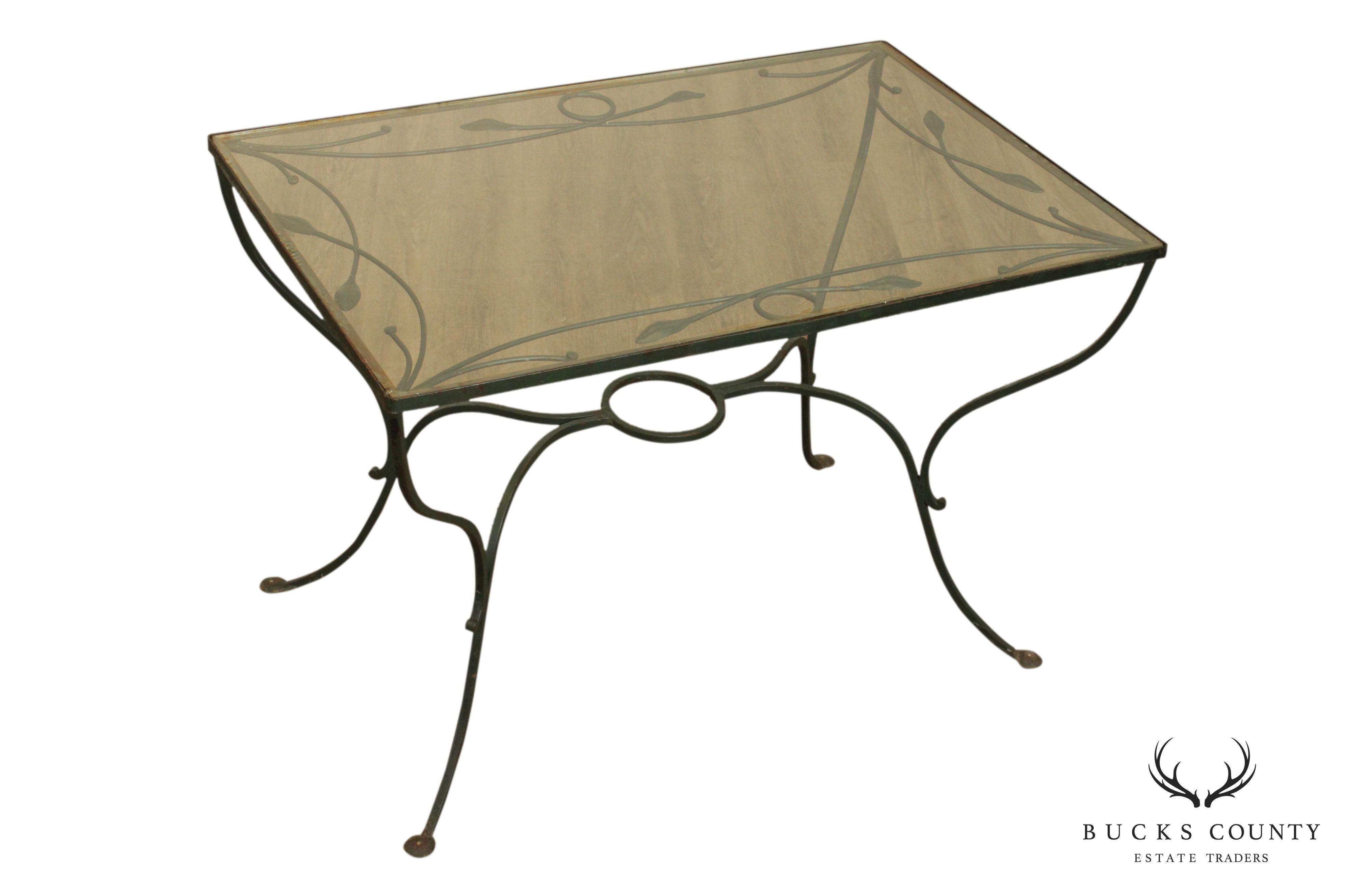 Salterini Wrought Iron Vintage Patio, Garden Dining Table