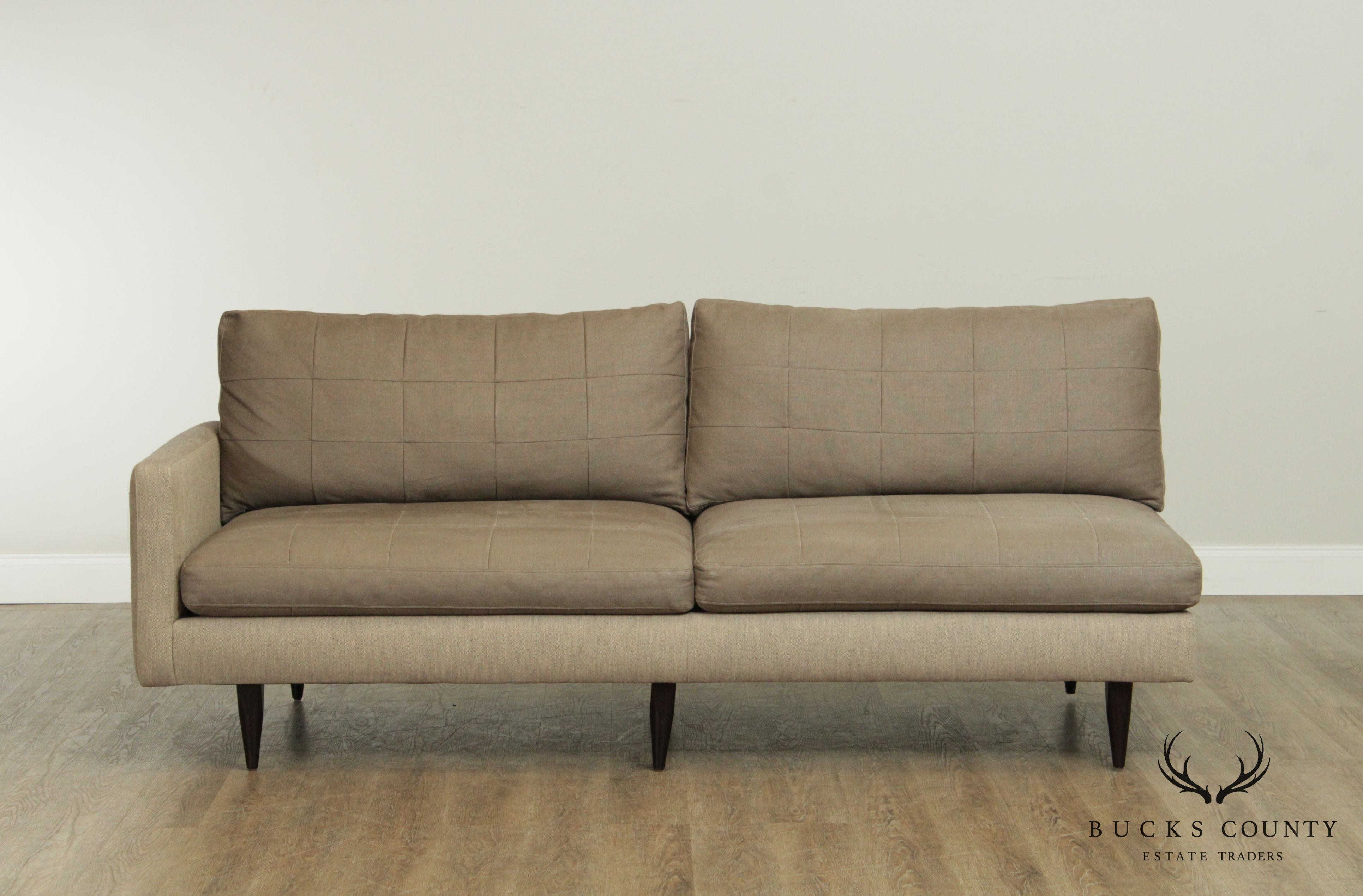 Crate & Barrel Mid Century Sofa, Chaise