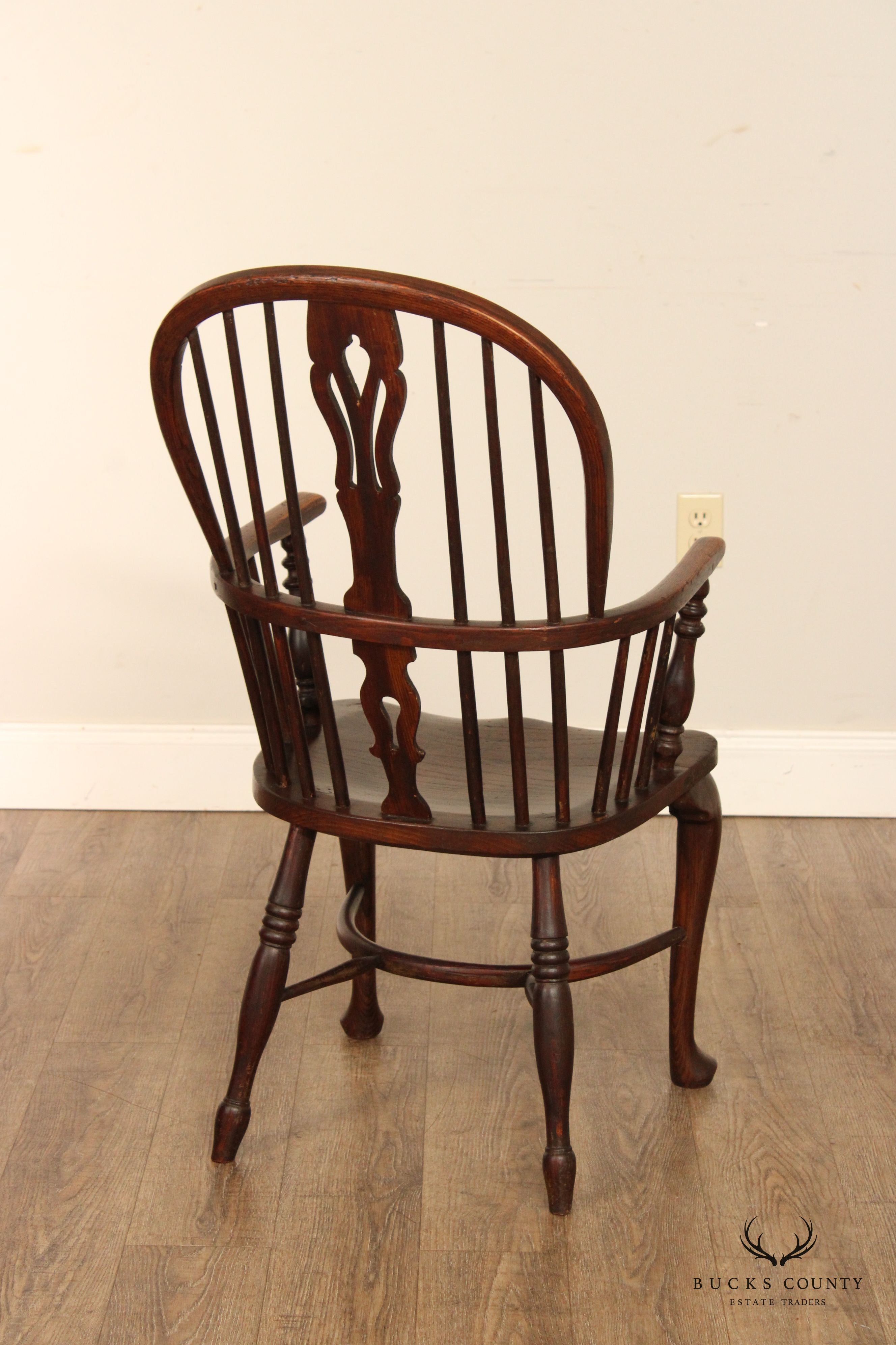 Antique English Elm Windsor Armchair