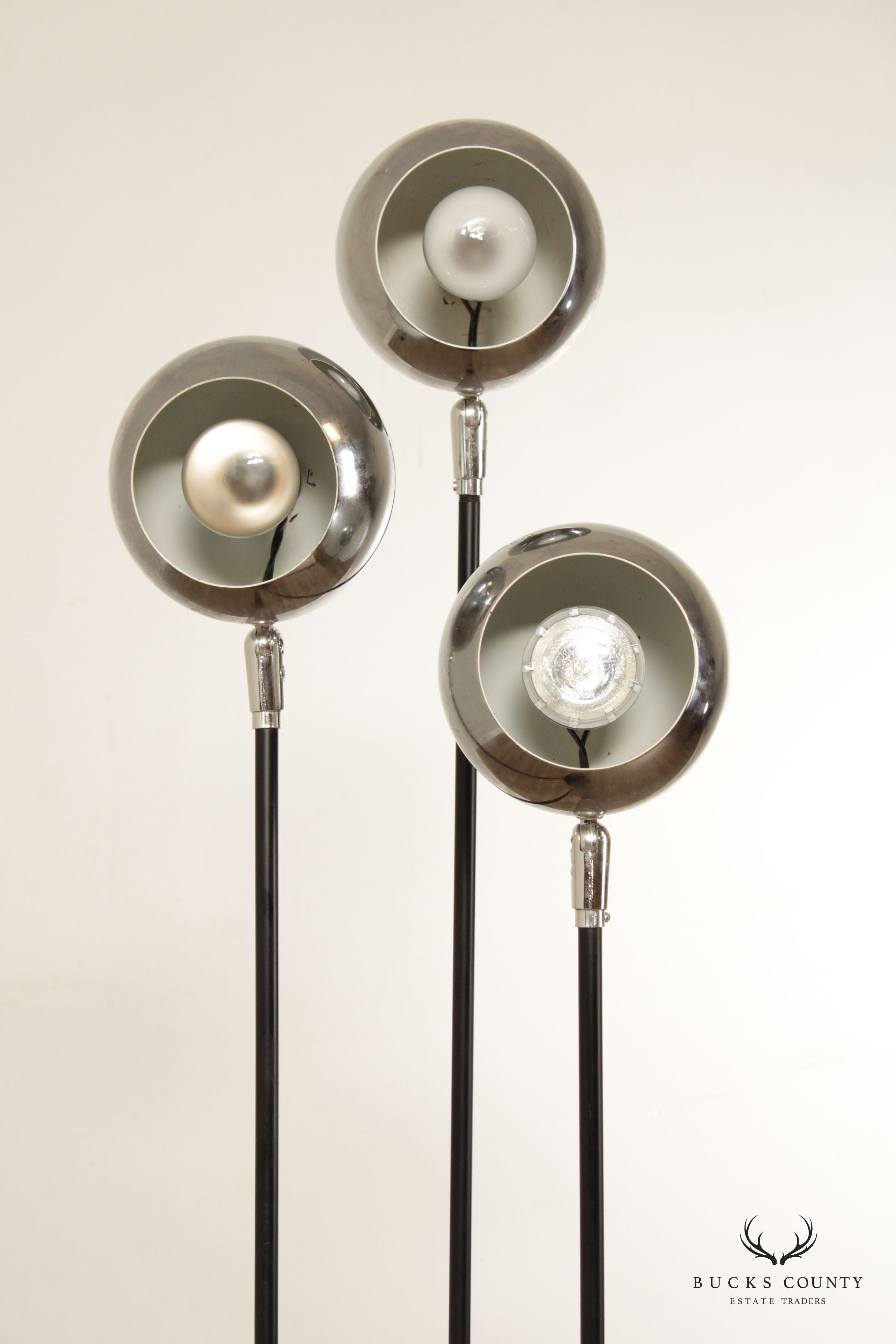 Mid Century Modern Chrome Ball Floor Lamp