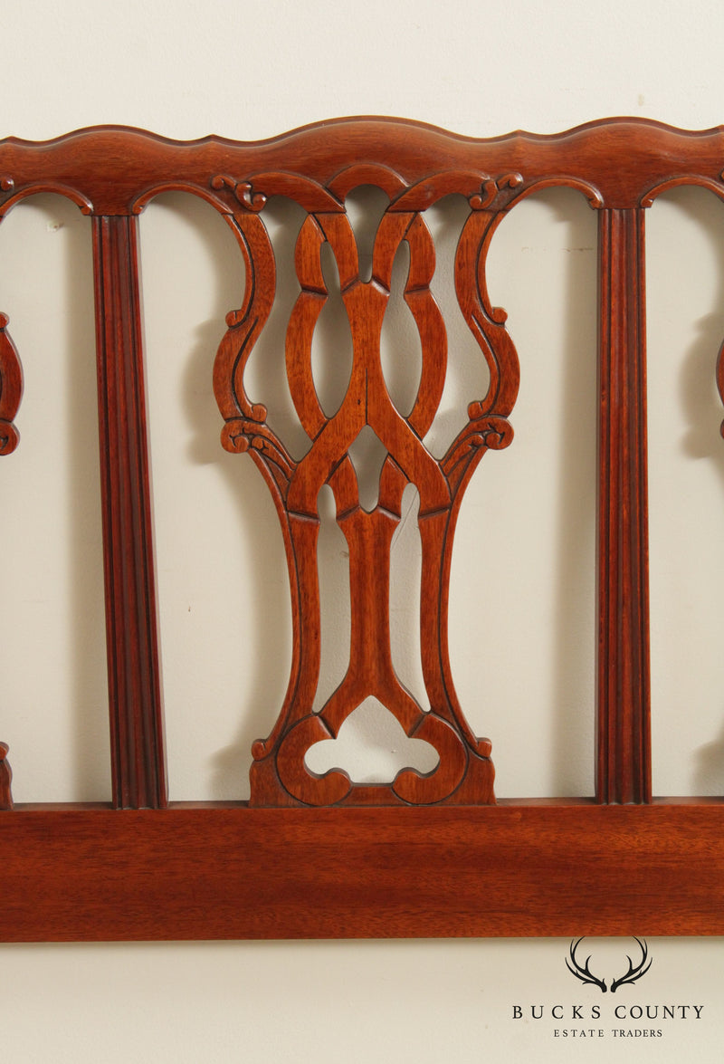 Chippendale Style Carved Mahogany Custom Size Headboard