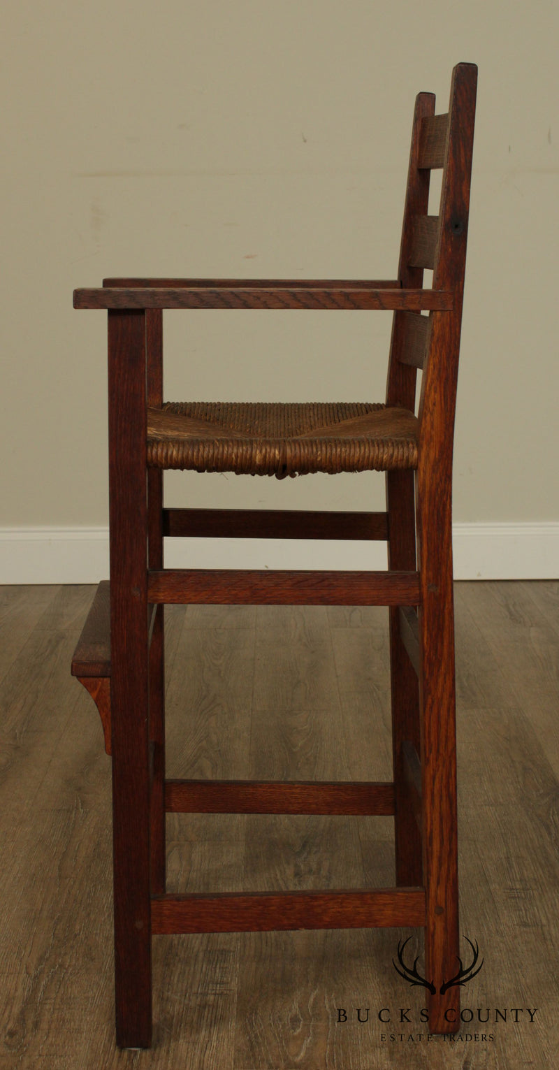 Gustav Stickley Antique Mission Oak High Chair