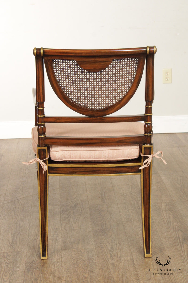 Regency Style Pair of Rosewood Caned Armchairs