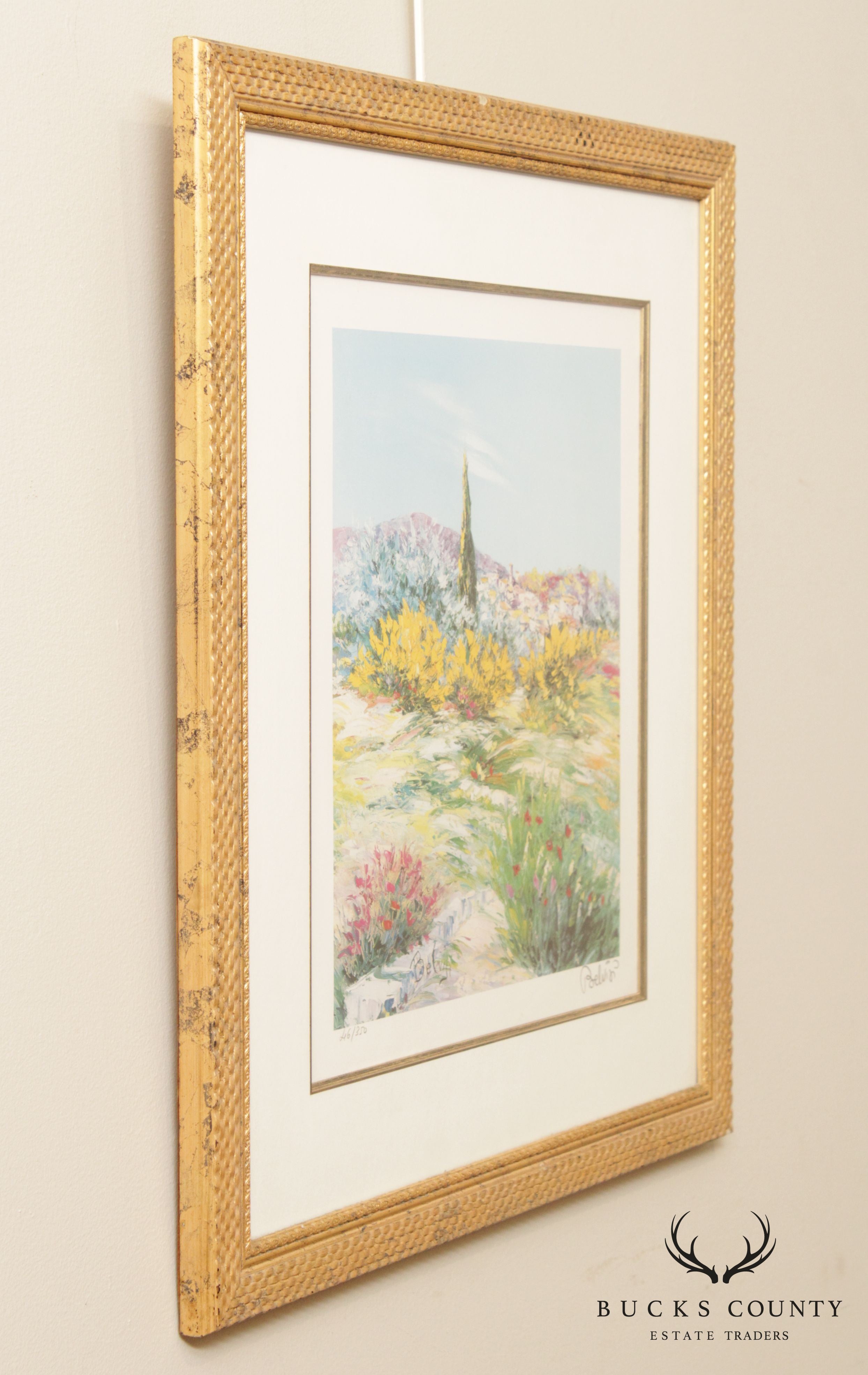 Vintage Impressionist Landscape 'Summer Light' Lithograph, by 'Belvis'