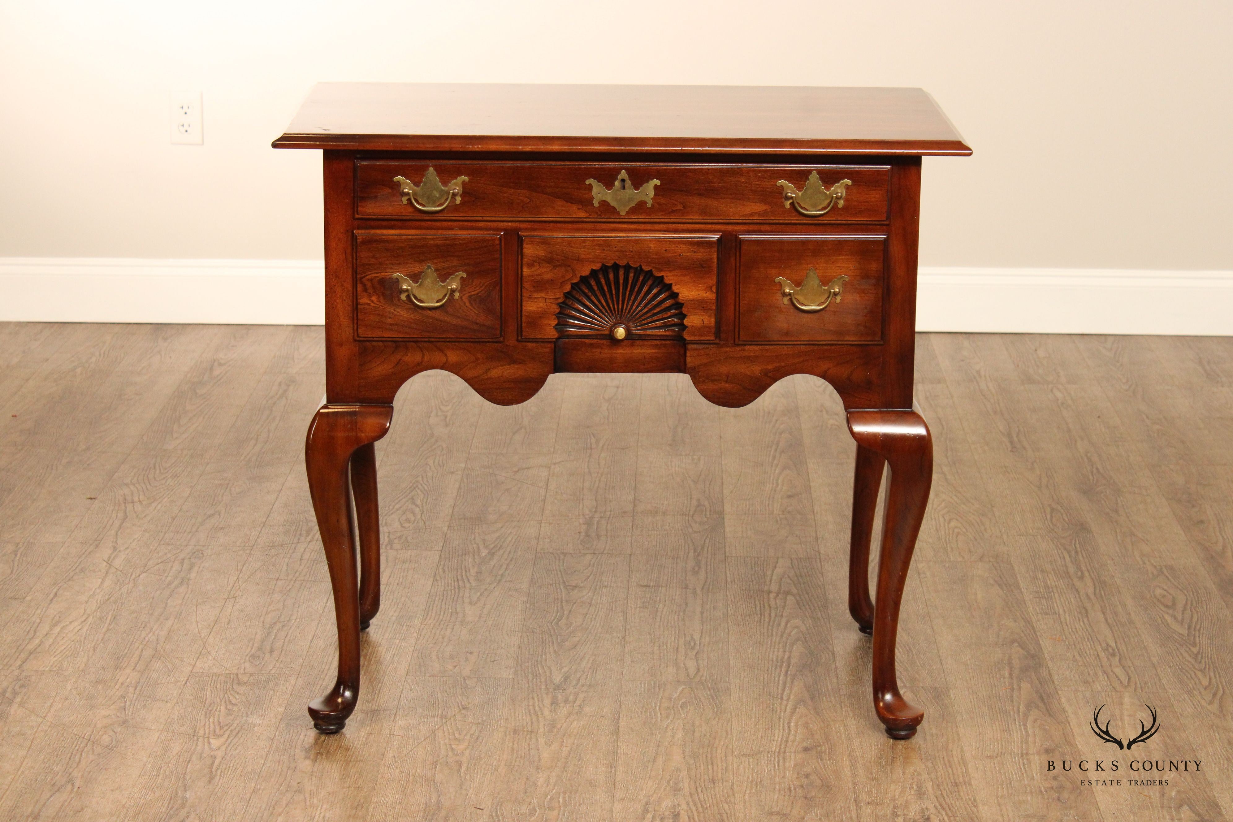 Statton Queen Anne Style Bicentennial Collection Cherry Lowboy