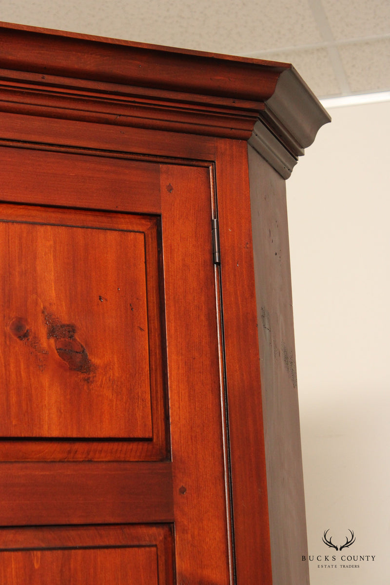 William Draper Chippendale Style Pine Corner Cabinet