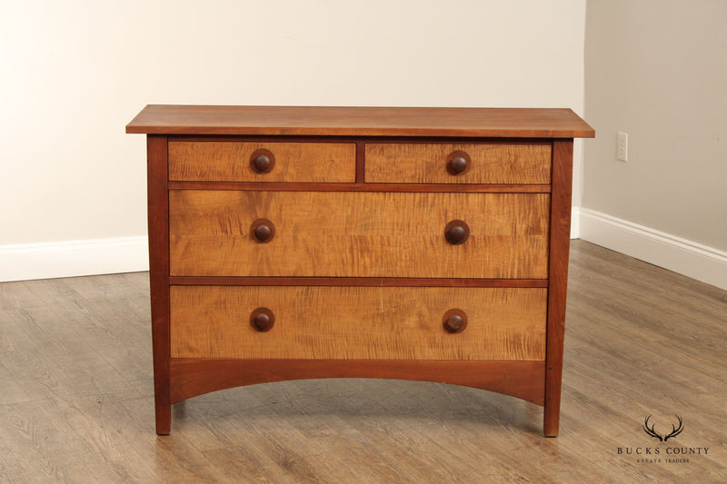 Stickley Mission Collection Harvey Ellis Single Dresser with Curly Maple Drawer Fronts