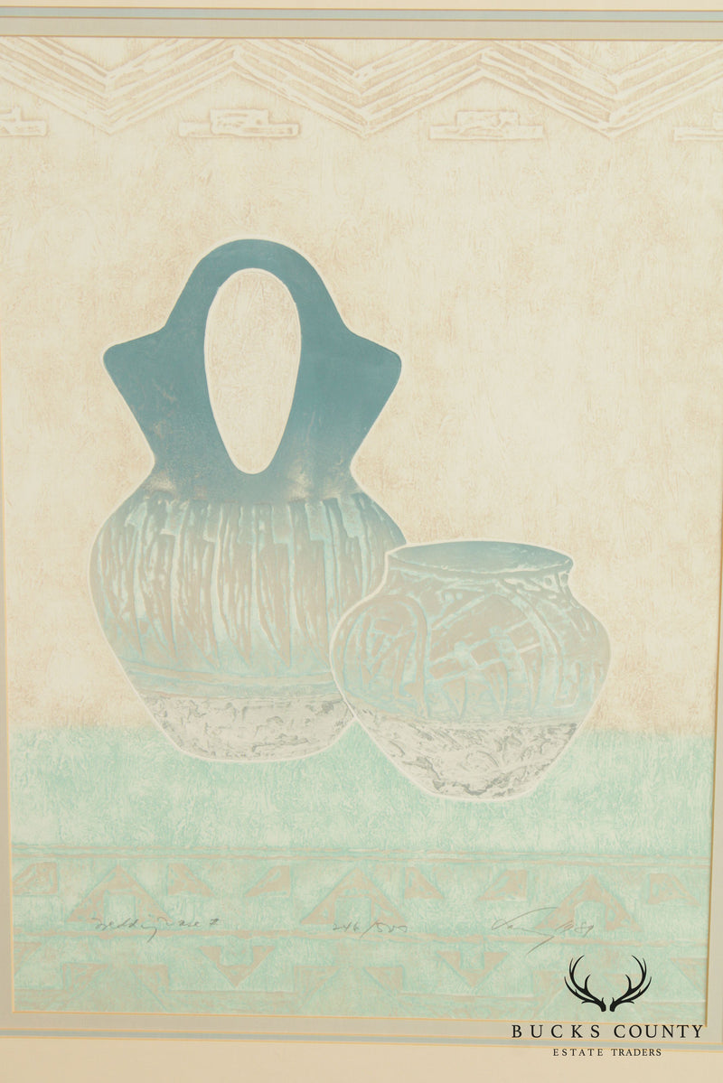 Native American 'Wedding Vase II' Framed Lithograph Print