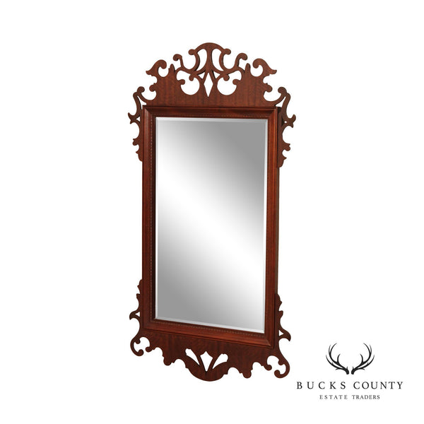 Baker Furniture Chippendale Style Carved Mahogany Wall Mirror