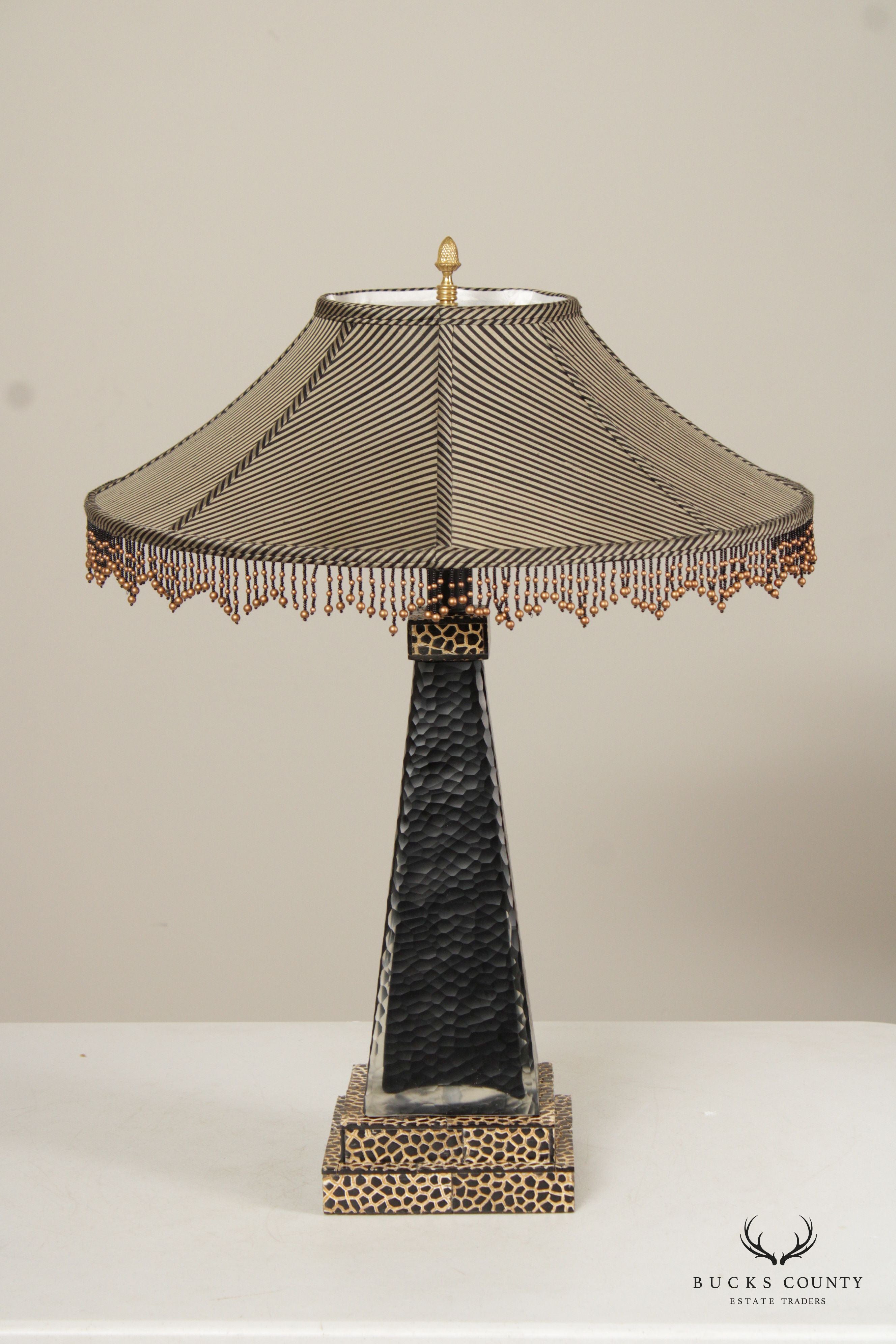 John Richard Safari Style Glass Table Lamp