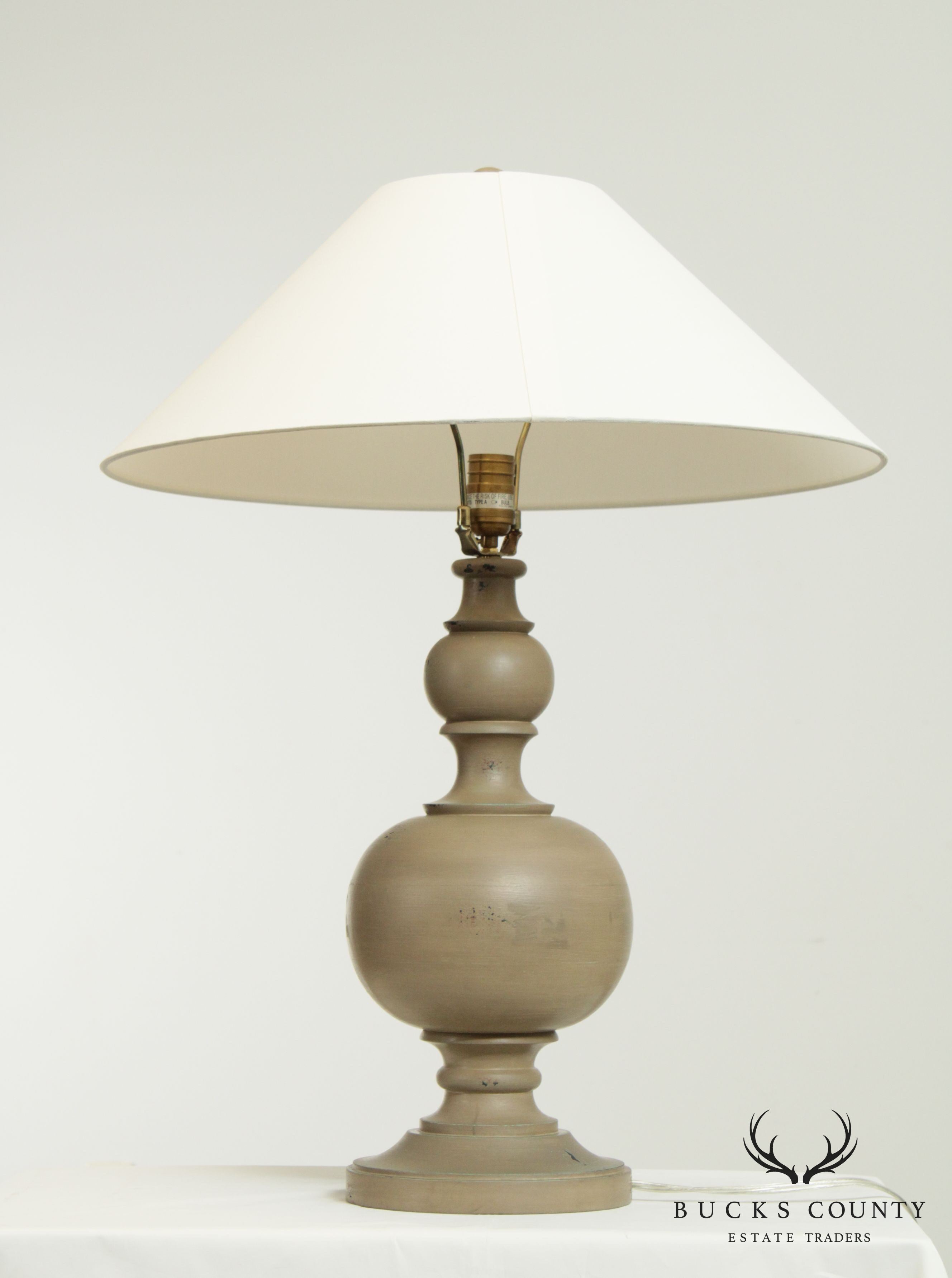 Contemporary Painted Column Table Lamp