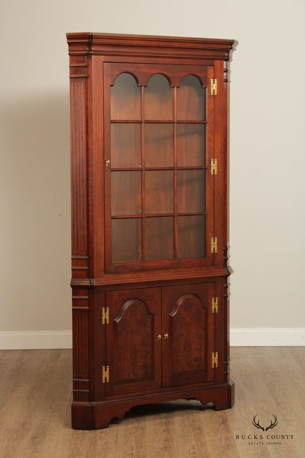 Councill Chippendale Style Mahogany Corner Cabinet