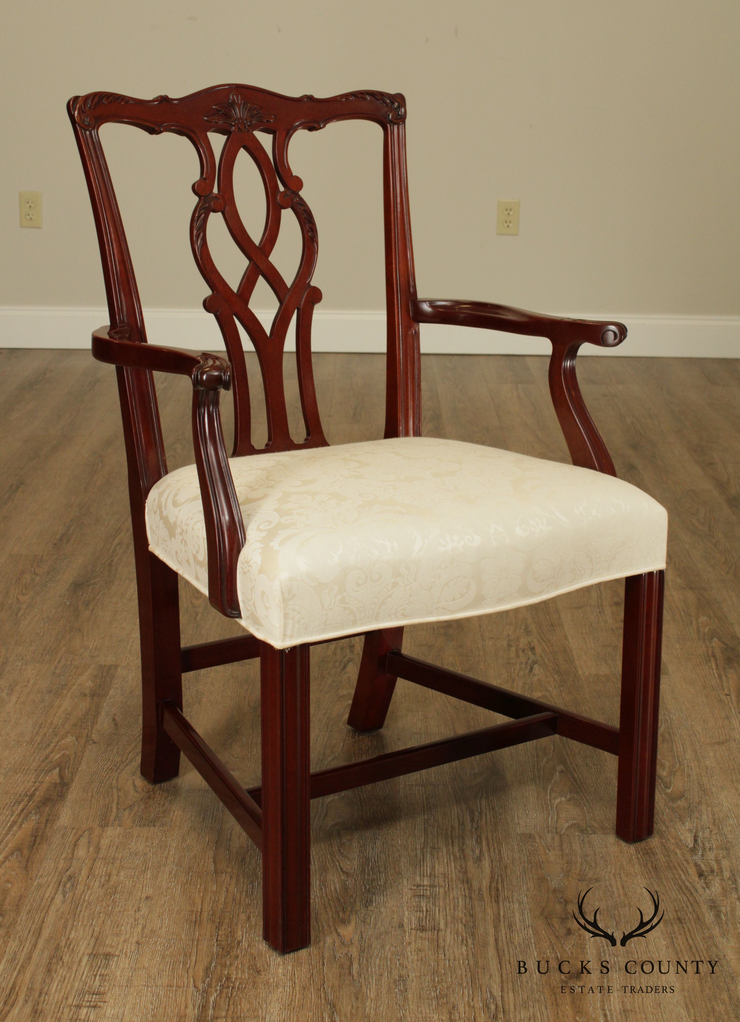 Kindel Chippendale Style Mahogany Armchair (B)