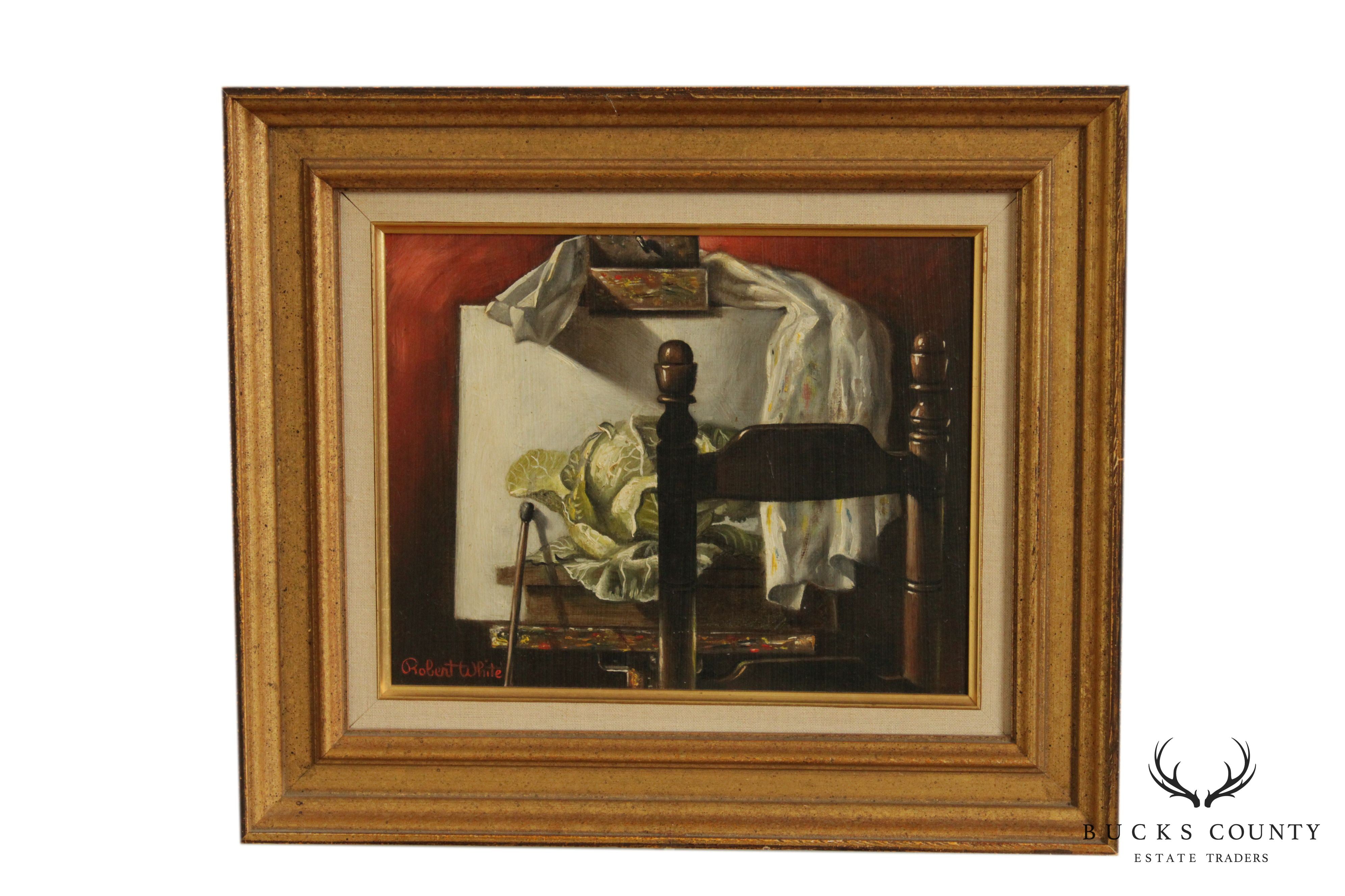 Robert White Still Life Framed Oil Painting