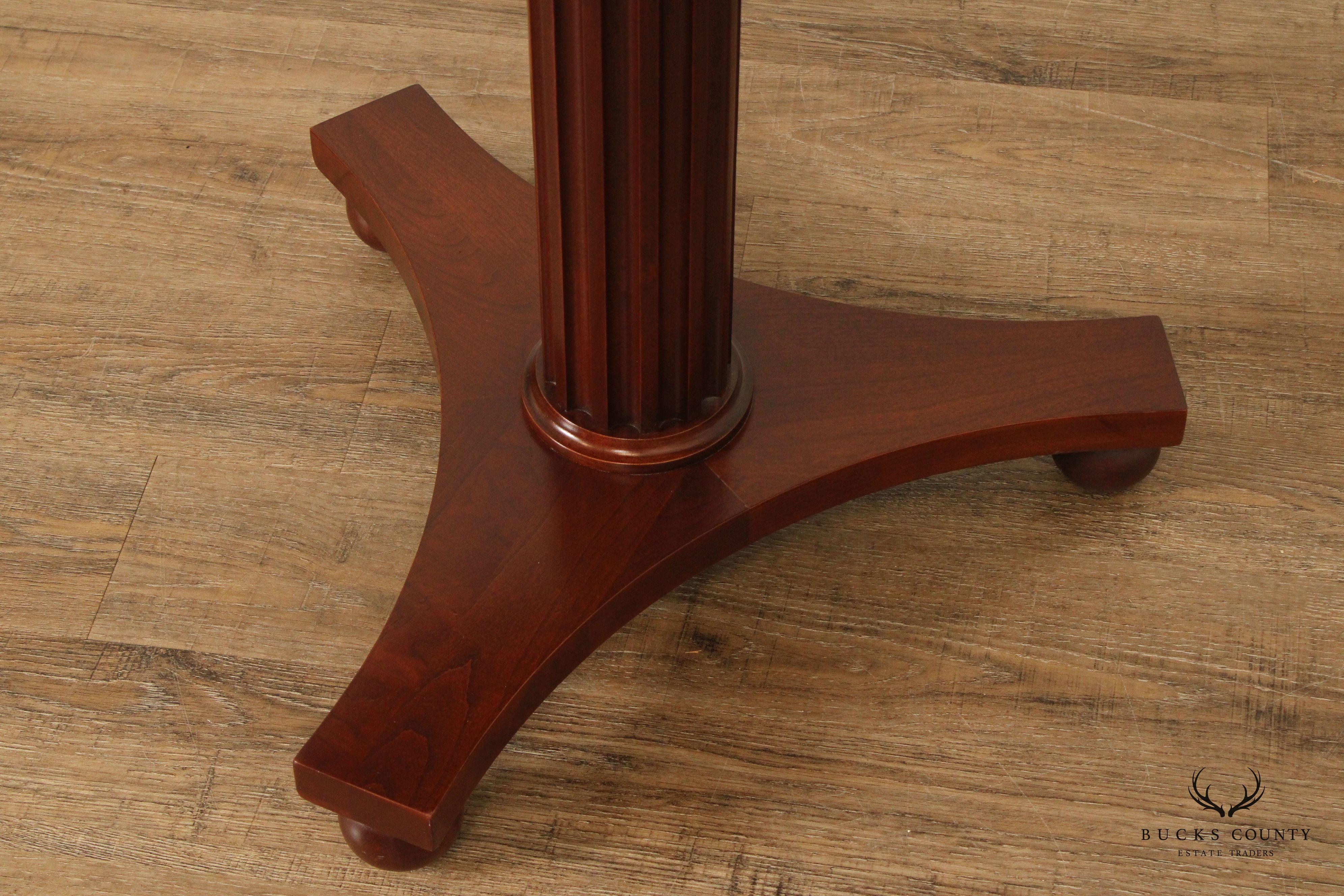 Ethan Allen 'Medallion' Collection Round Cherry Pedestal Side Table