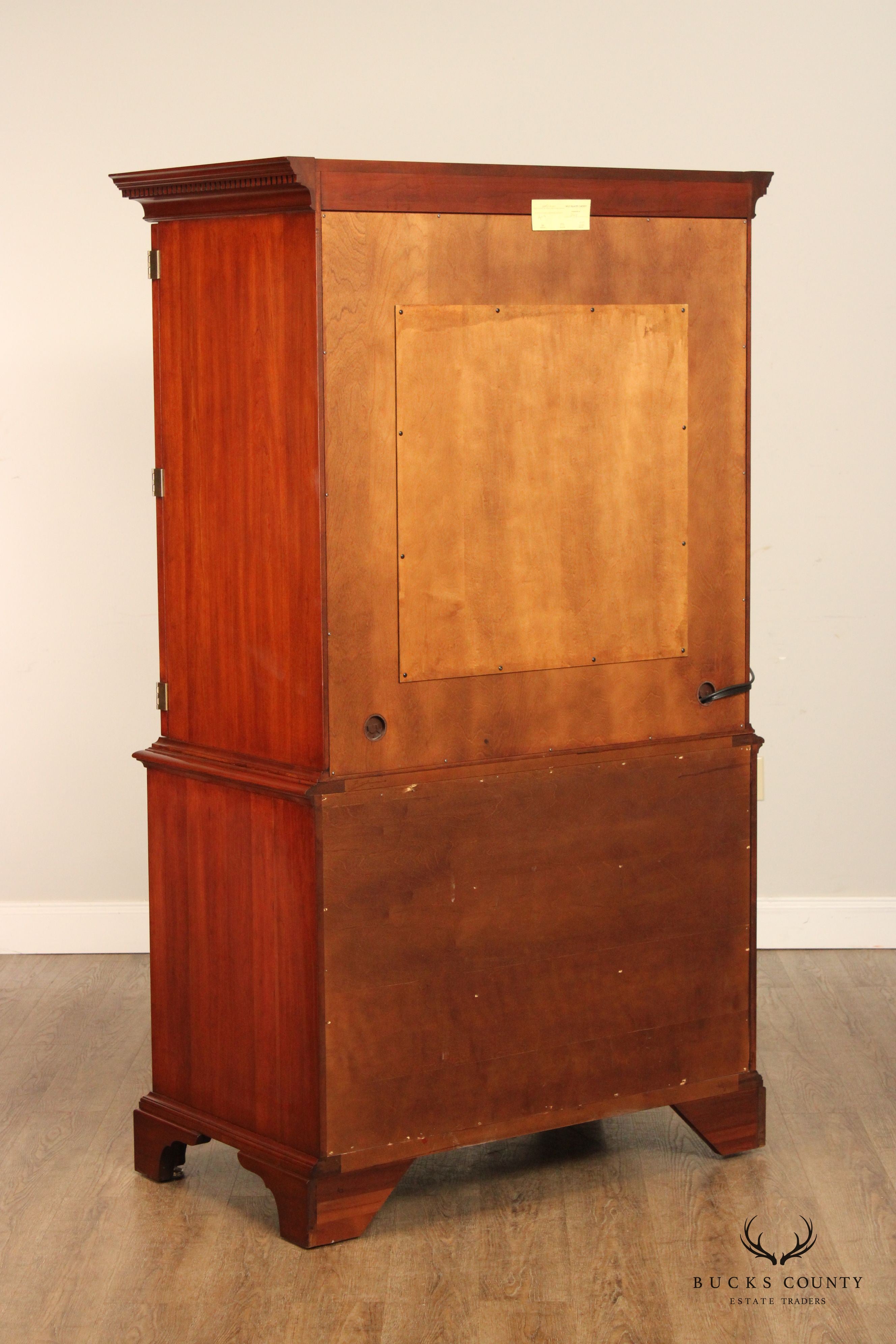 Henkel Harris Chippendale Style Cherry Media Armoire