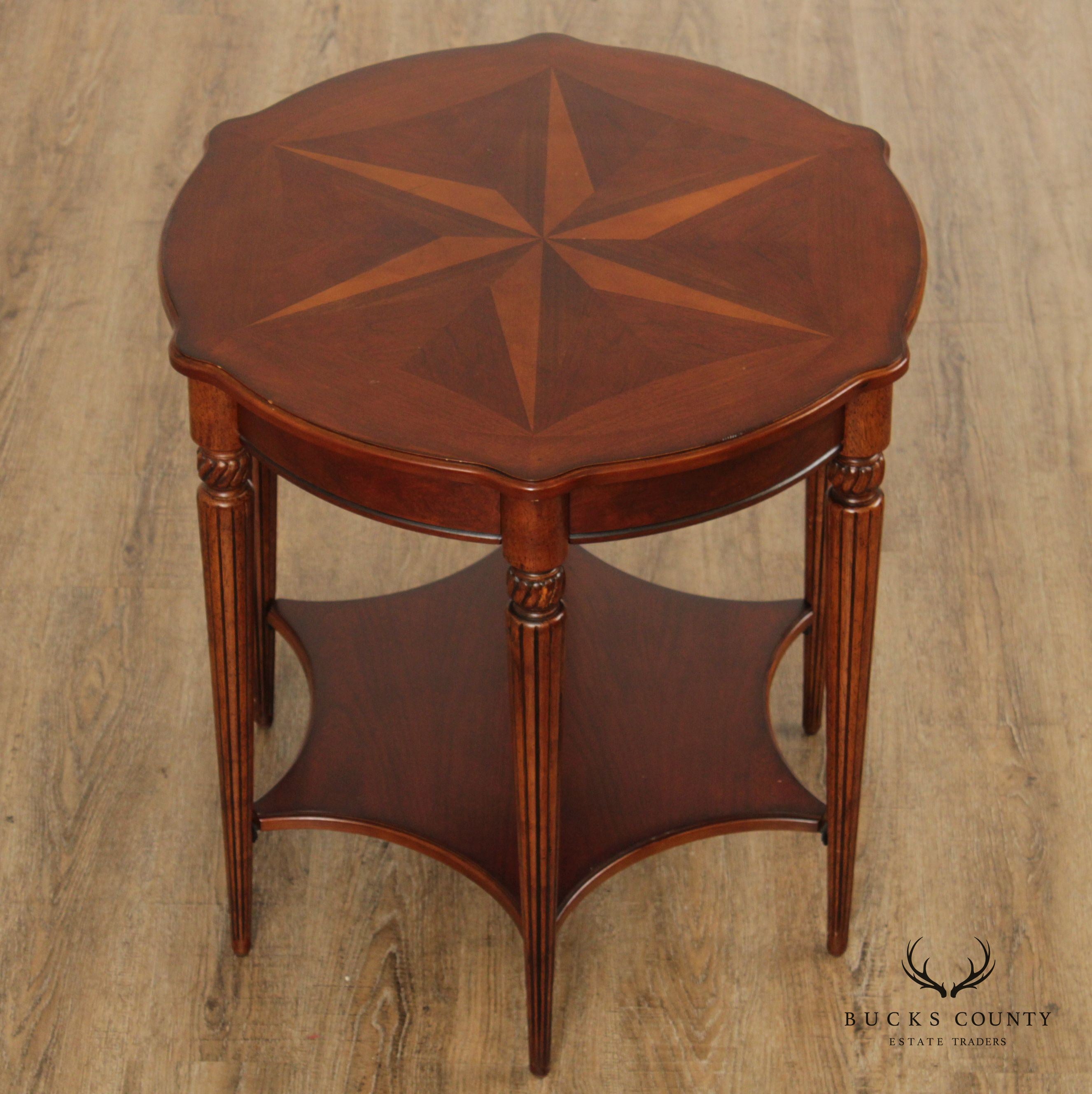 Butler 'Bainbridge' Inlaid Two-Tier Side Table