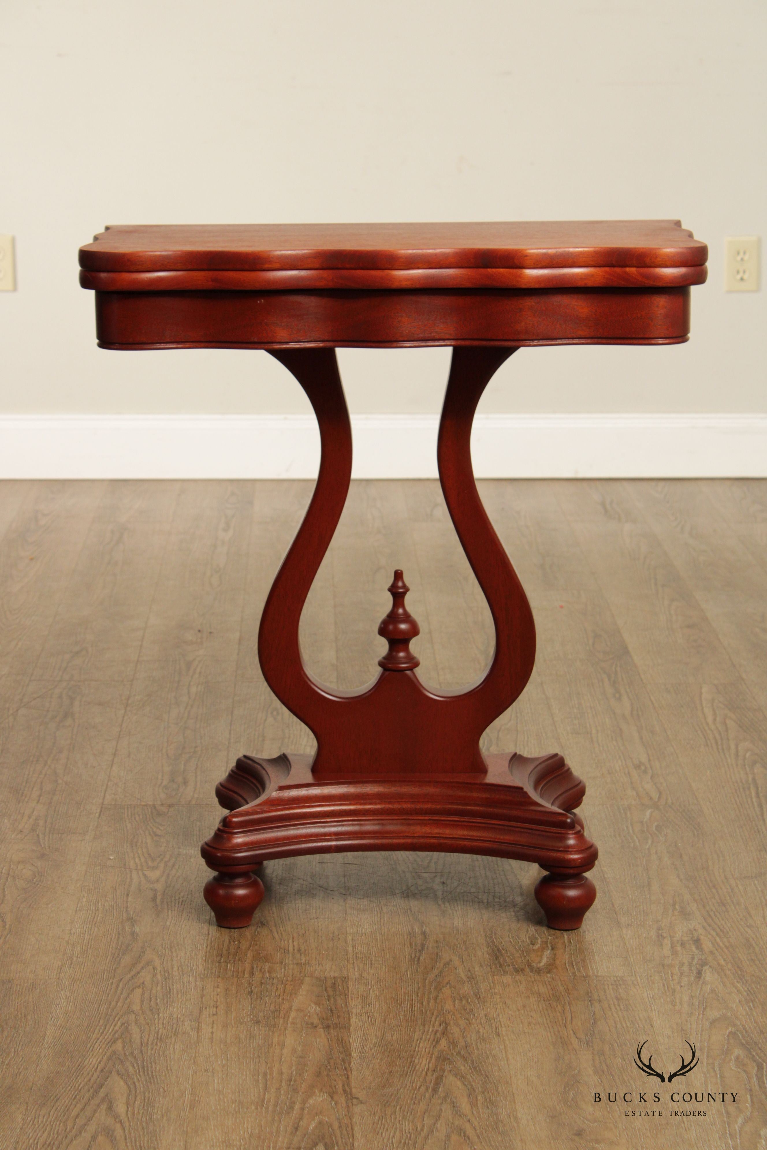 American Empire Style Mahogany Folding Card, Game Table (A)