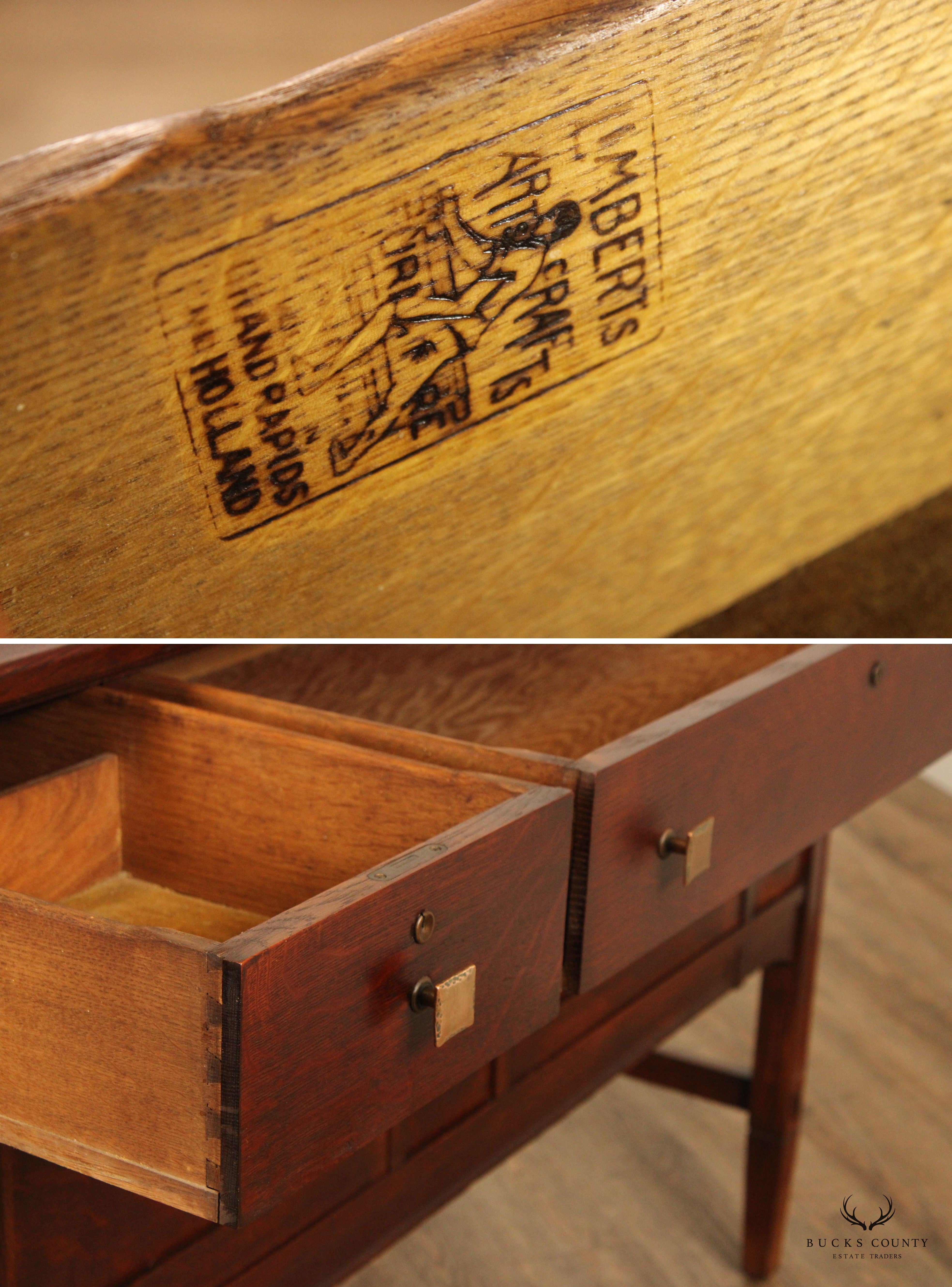 Antique Limbert Arts & Crafts Oak Sideboard