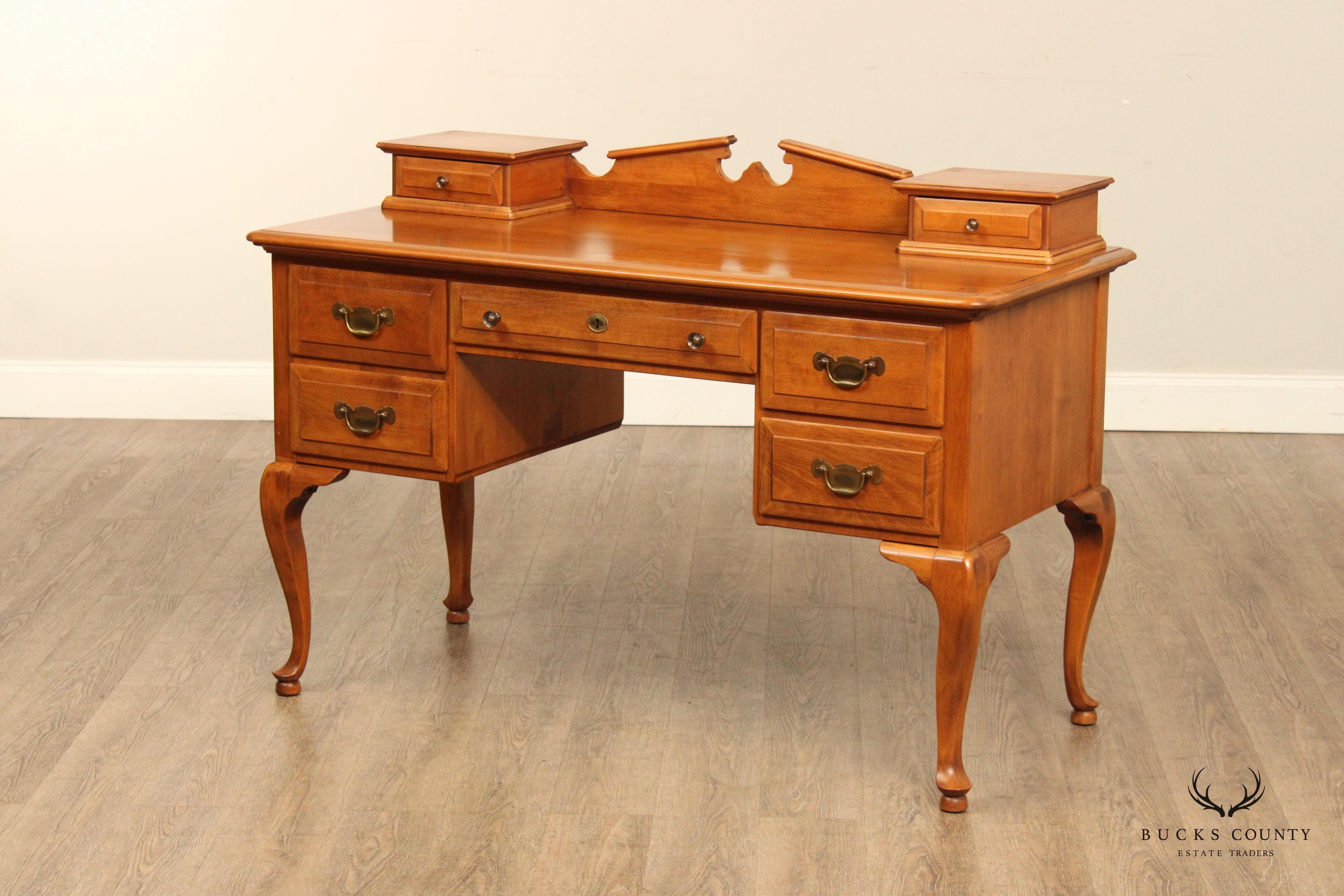 Sprague & Carleton Queen Anne Style Rock Maple Writing Desk