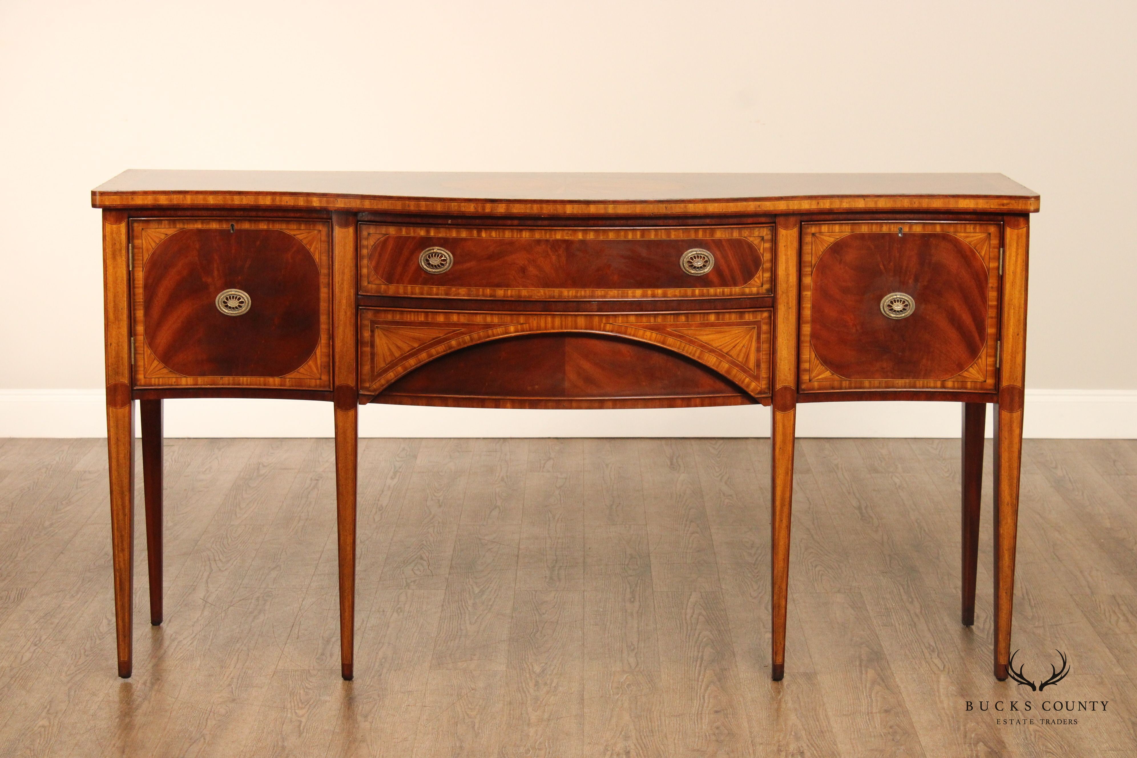 Maitland Smith Hepplewhite Style Mahogany Sideboard