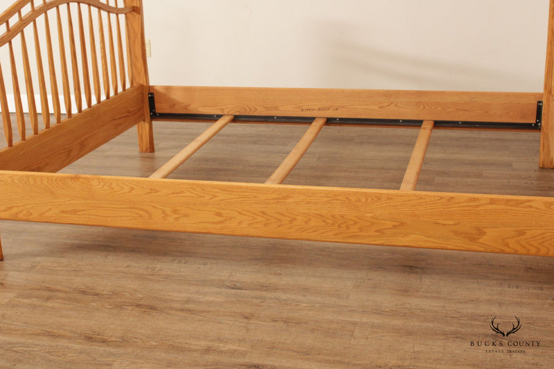 Hunt Country Furniture Windsor Style Oak Queen Size Bed