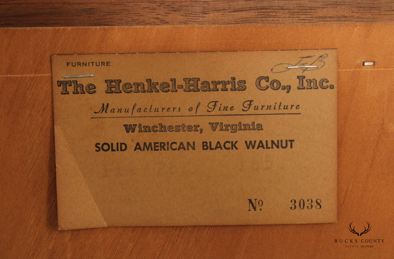 Henkel Harris Vintage Walnut Frame Wall Mirror