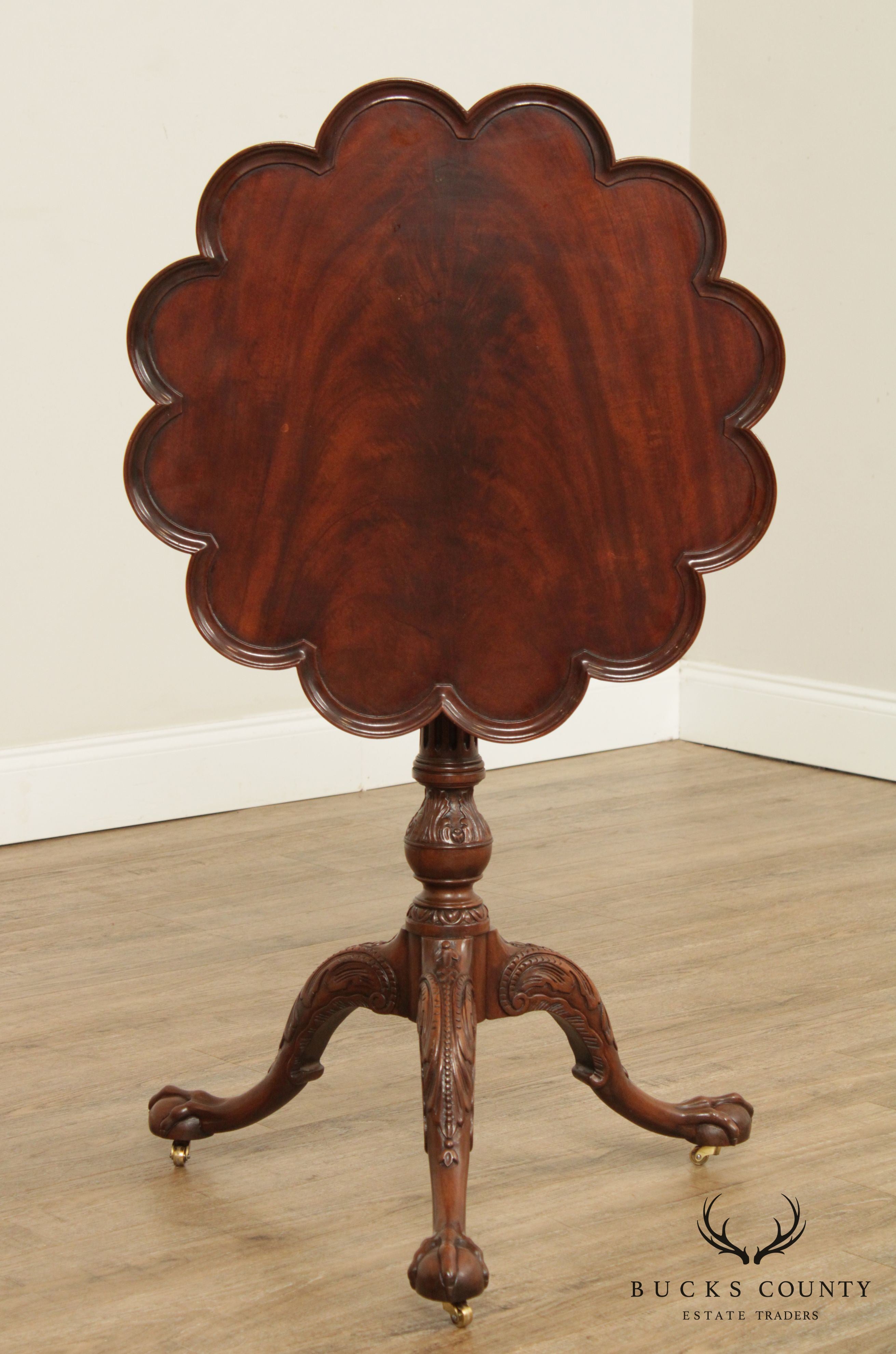 Baker Georgian Style Tilt Top Mahogany Tea Table