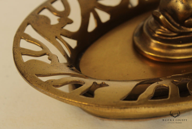 French Regency Style Brass Bouillotte Table Lamp