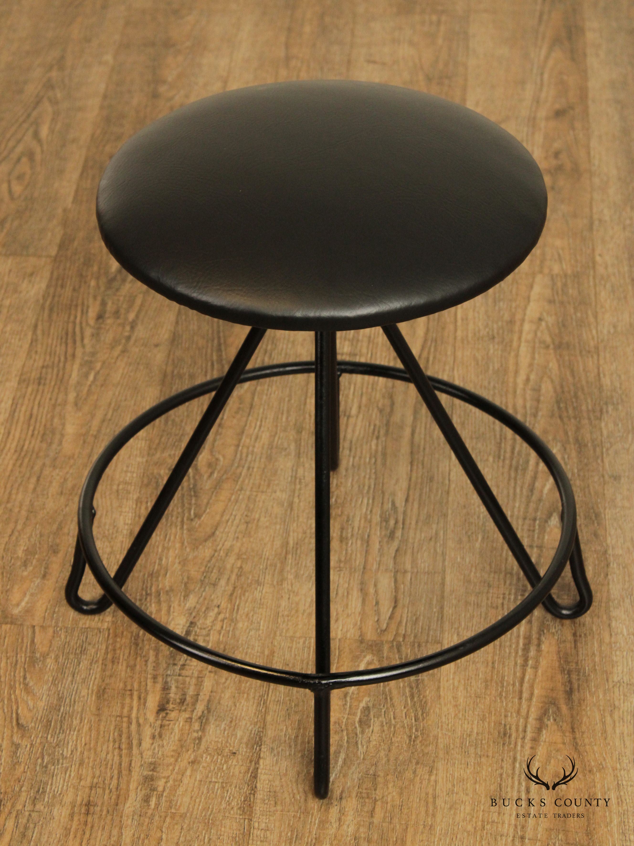 Mid Century Modern Wrought Iron Hairpin Stool