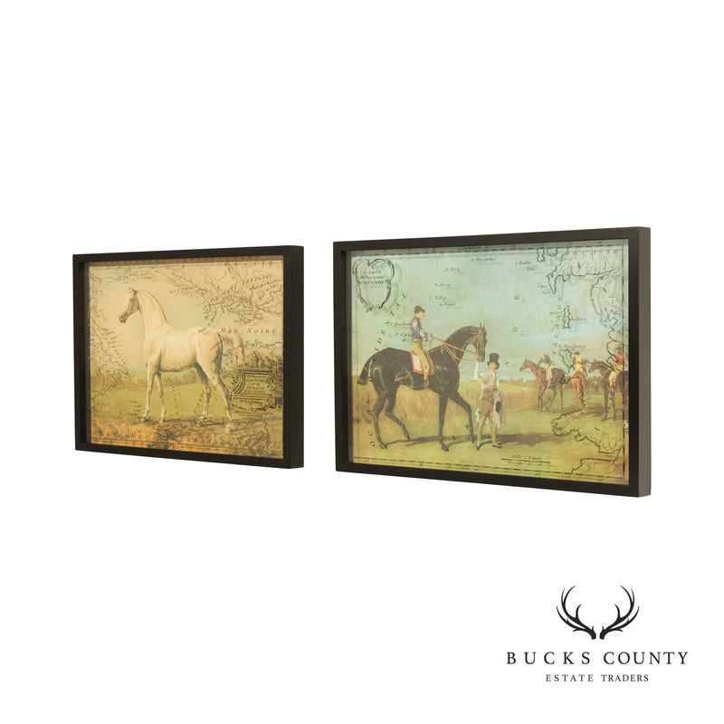 Malvern Saddlery Equestrian Pair Framed Art Prints