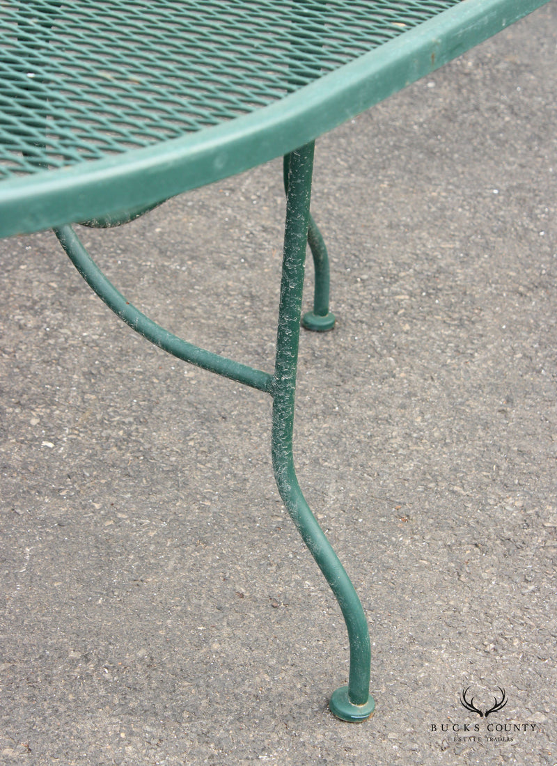 Mid Century Modern Oval Wrought Iron Outdoor Patio Dining Table Bucks County Estate Traders