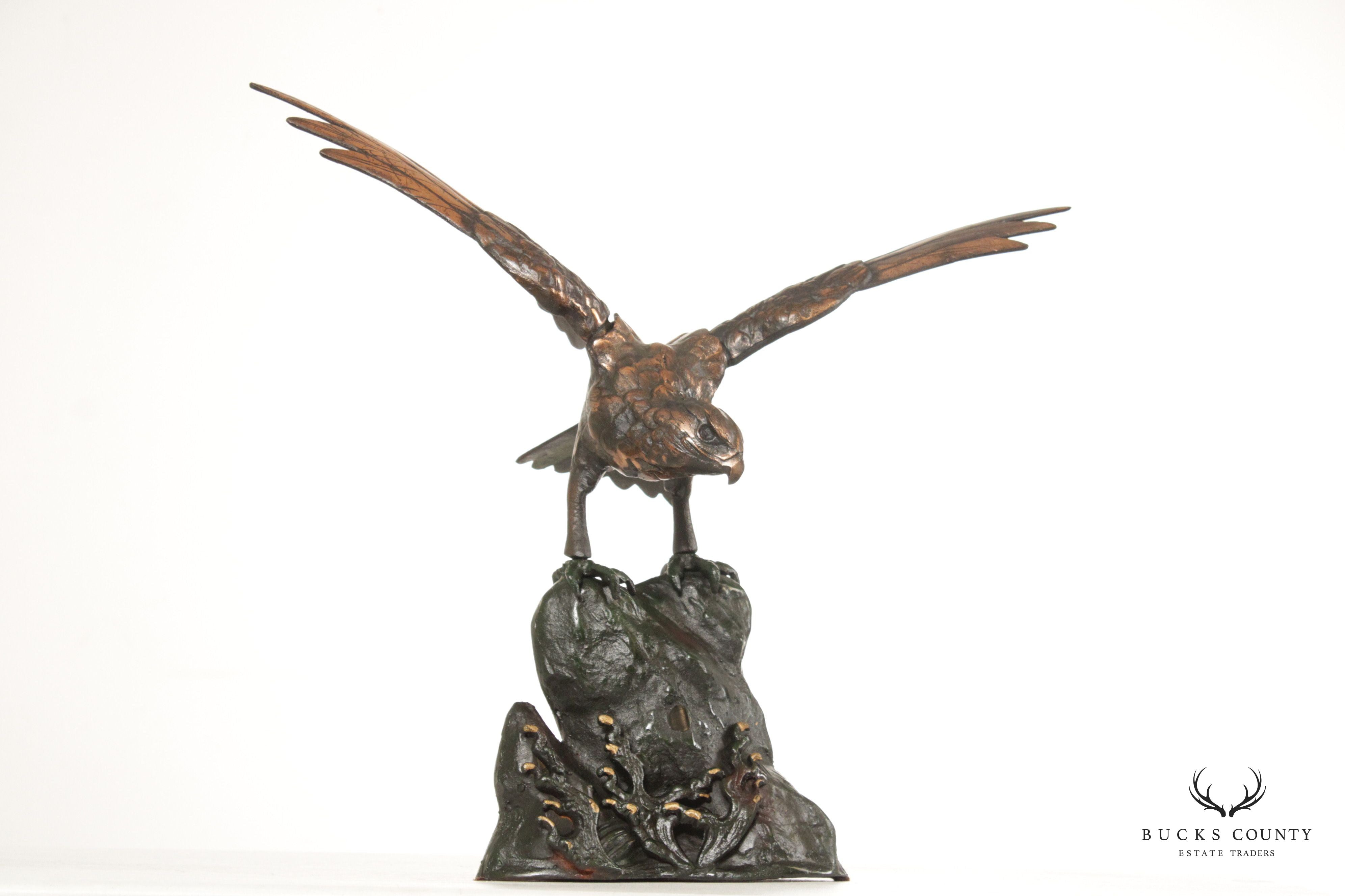 Quality Cast Iron Eagle Sculpture